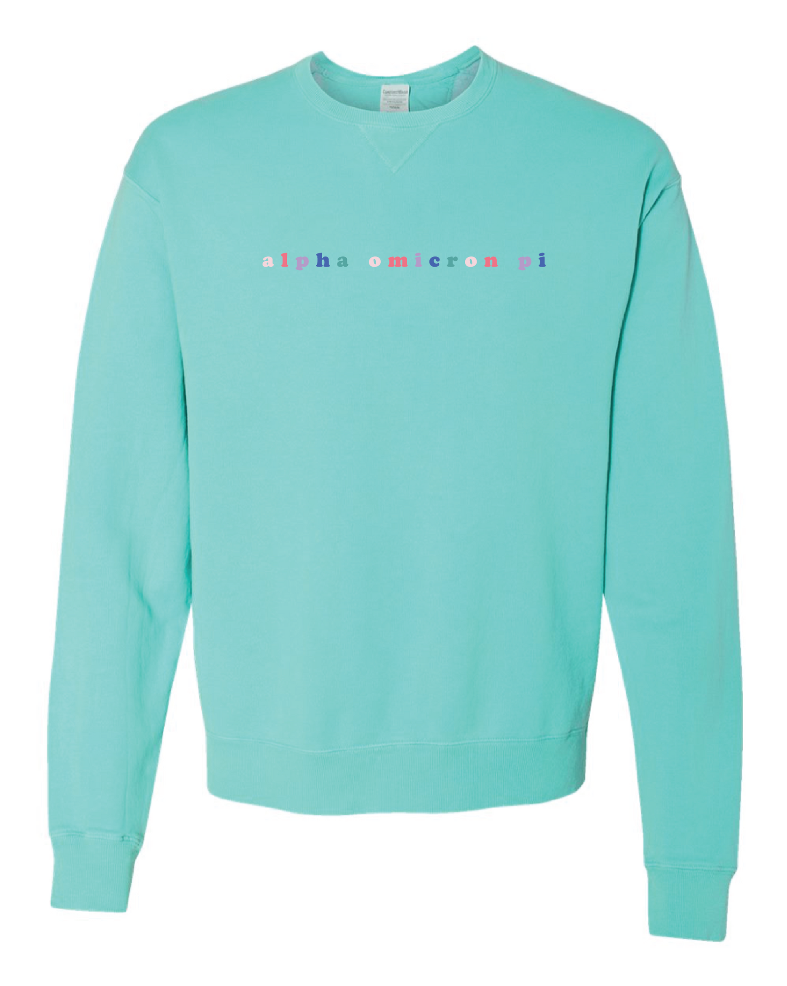 AOPi Bubble Letter Rainbow Crewneck