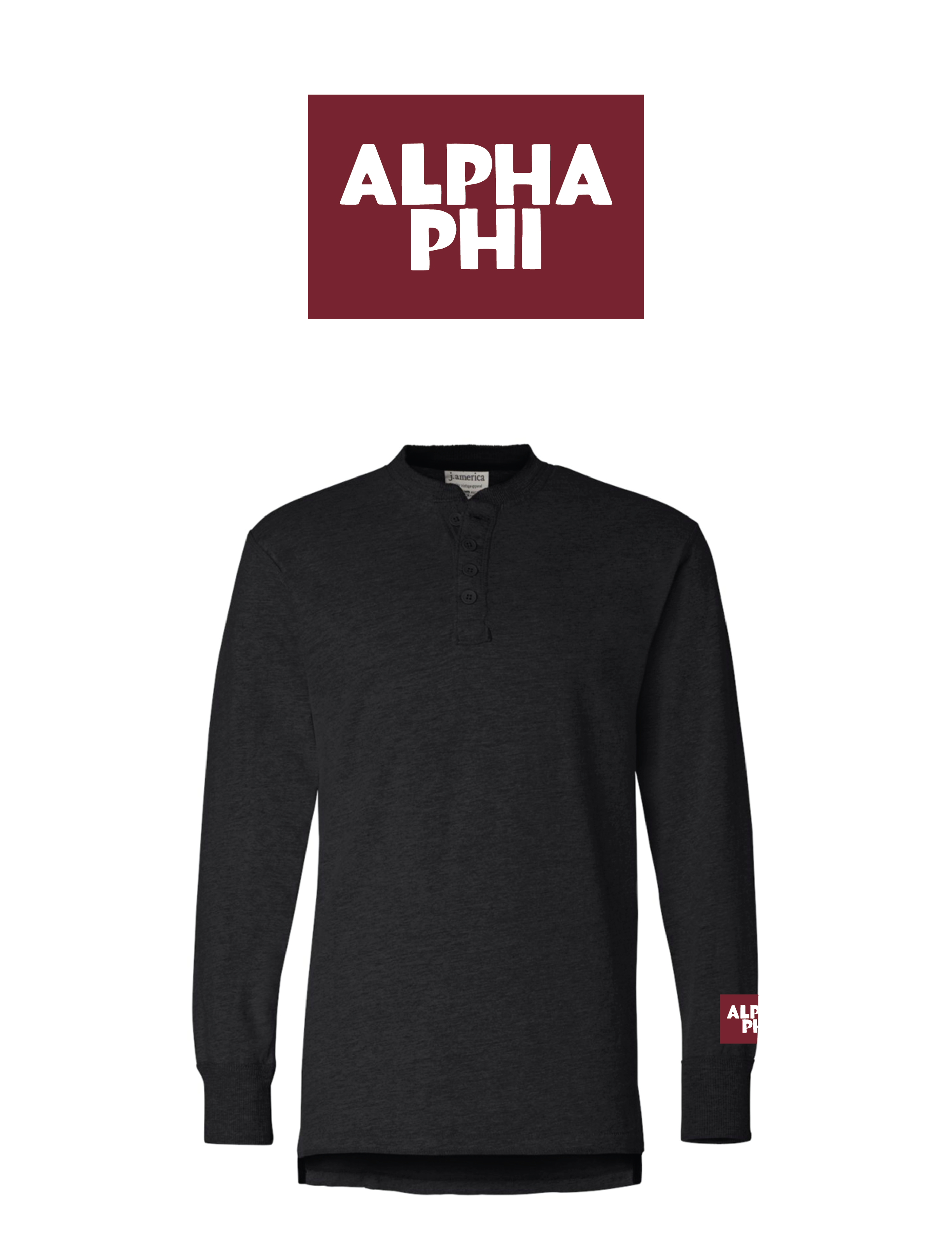 Sorority Patch greys Henley