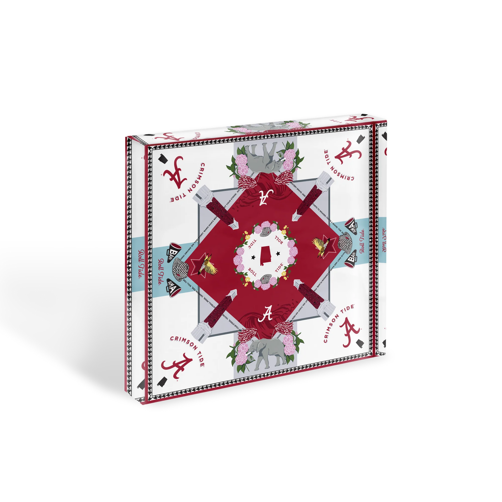 Alabama Crimson Tide Acrylic Block Scarf Art