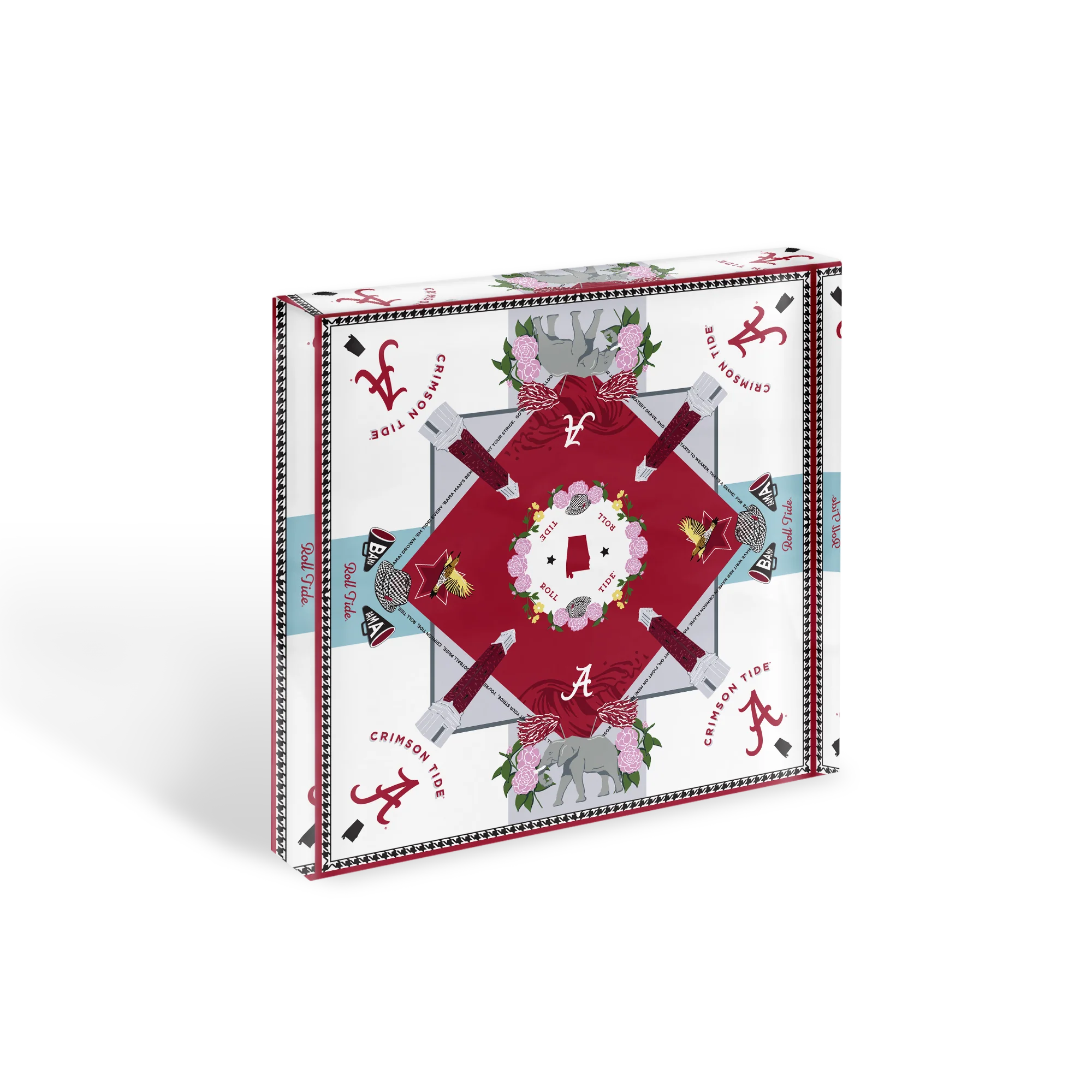 Alabama Crimson Tide Acrylic Block Scarf Art