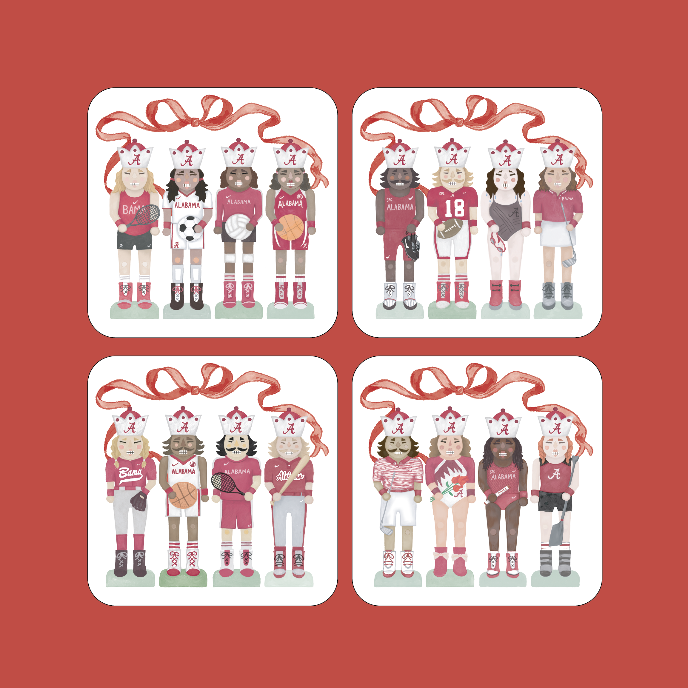 WS - Coaster Sets (min qty of 3 sets) $20 / $40 per set