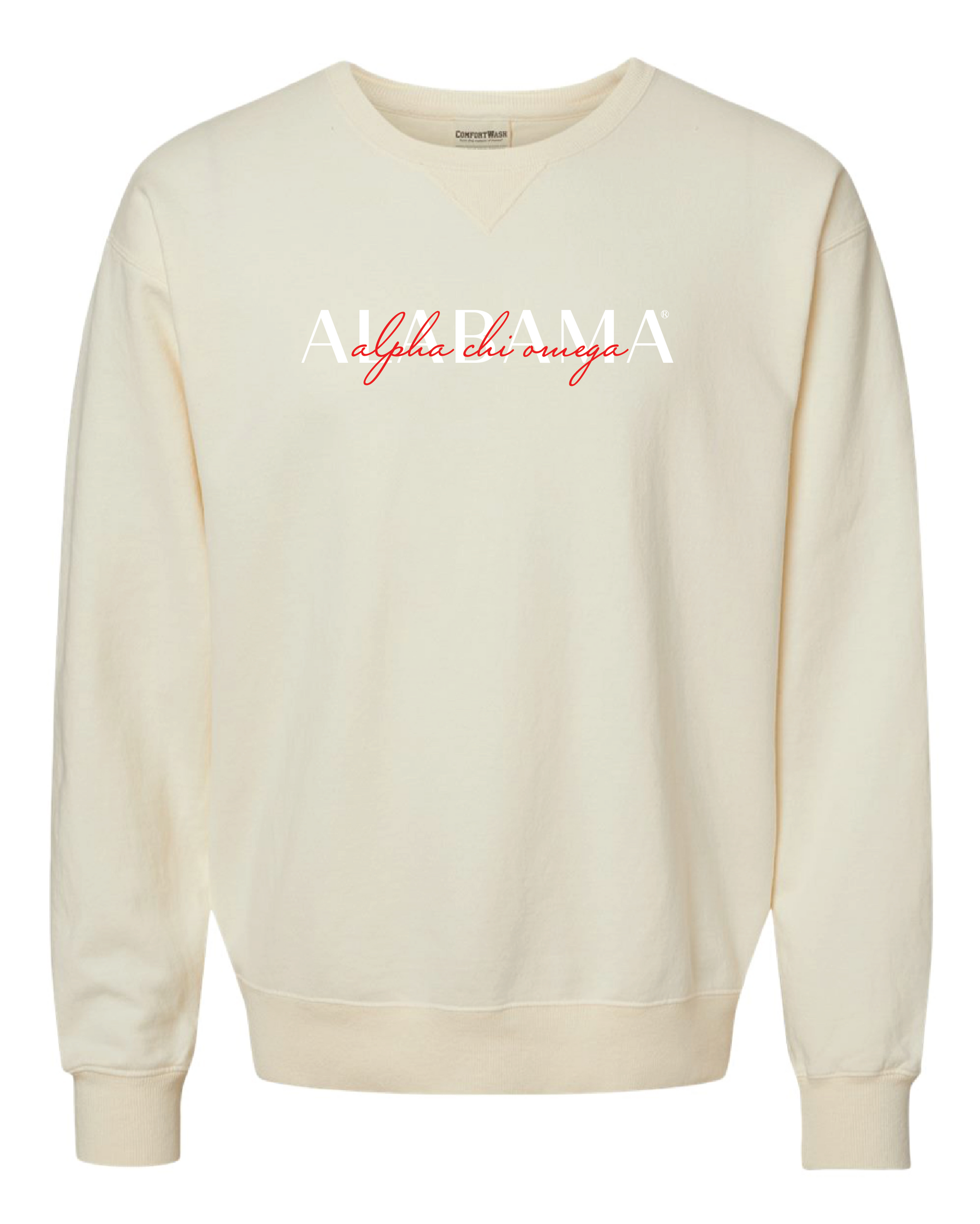 Alpha Chi Double Embroidery Crewneck