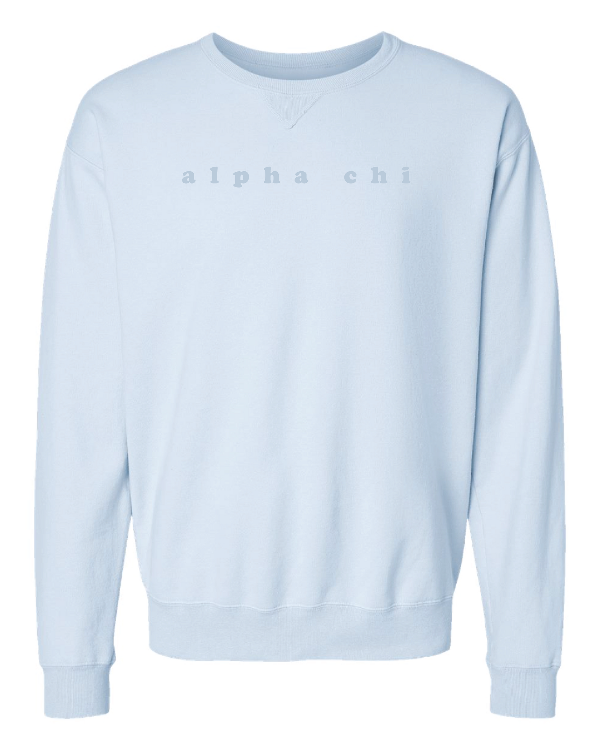 Sorority Tonal Embroidered Soothing Blue Sweatshirt