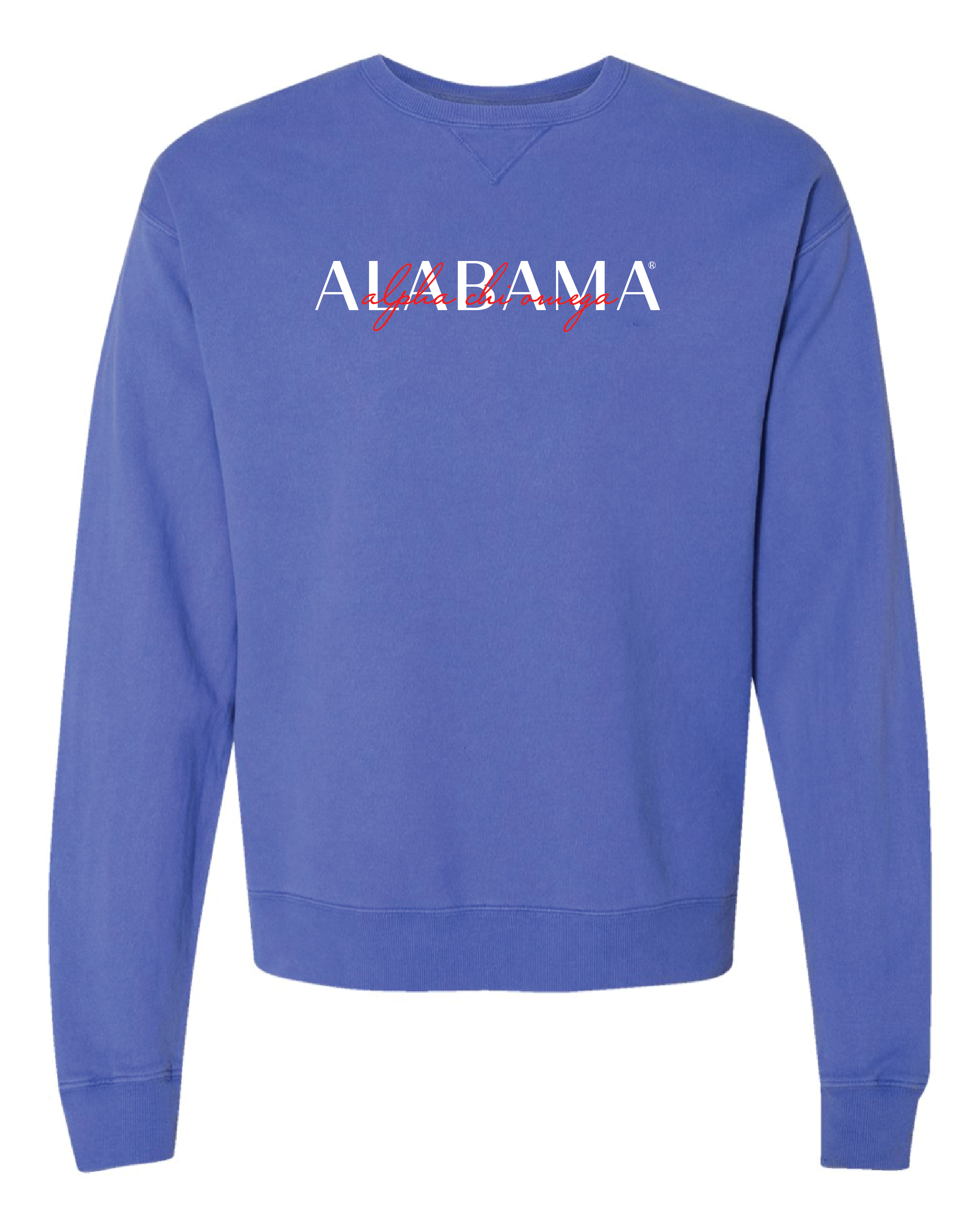 Alpha Chi Double Embroidery Crewneck
