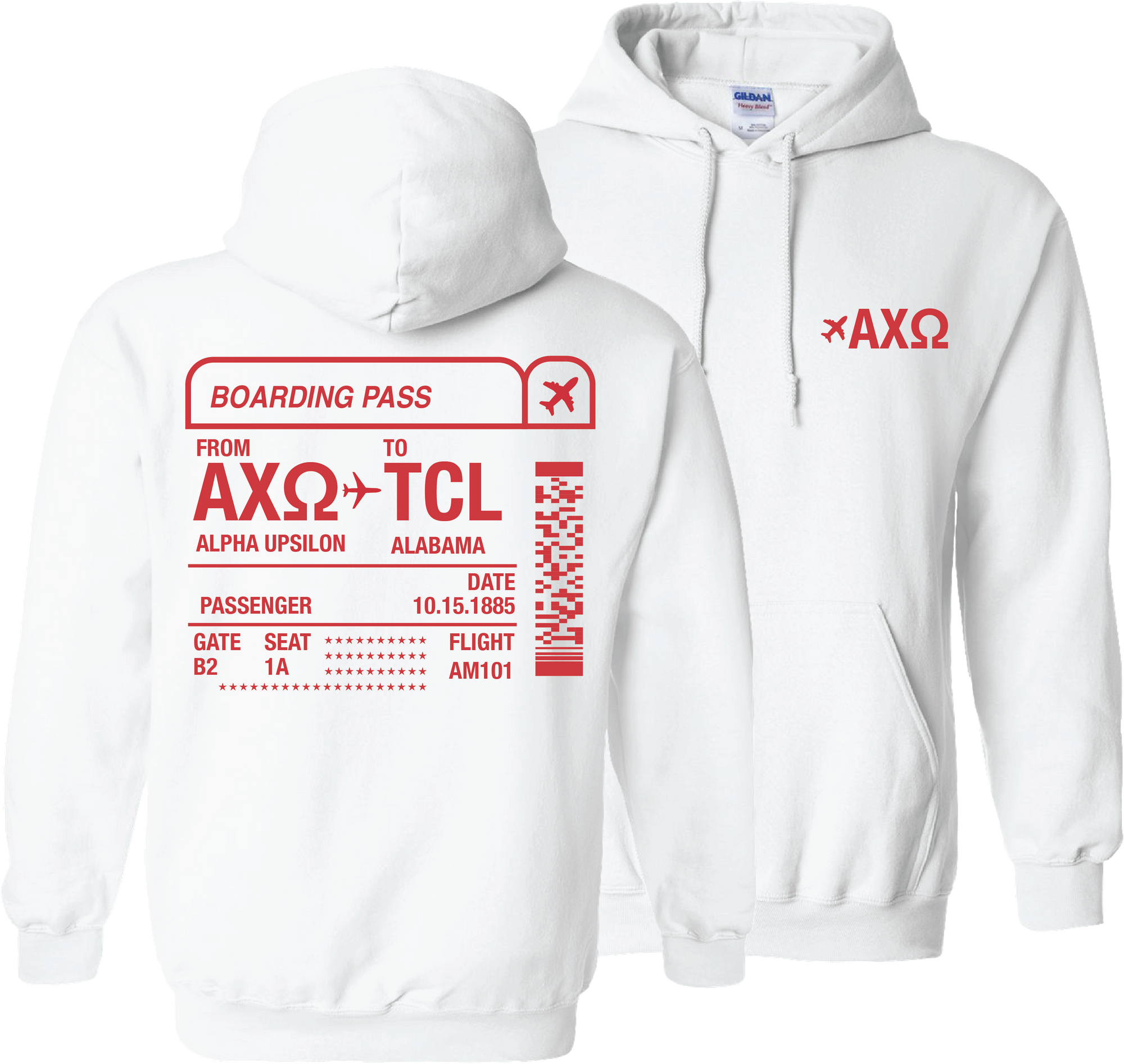 WS - Boarding Pass Hoodie $27.50 / $55