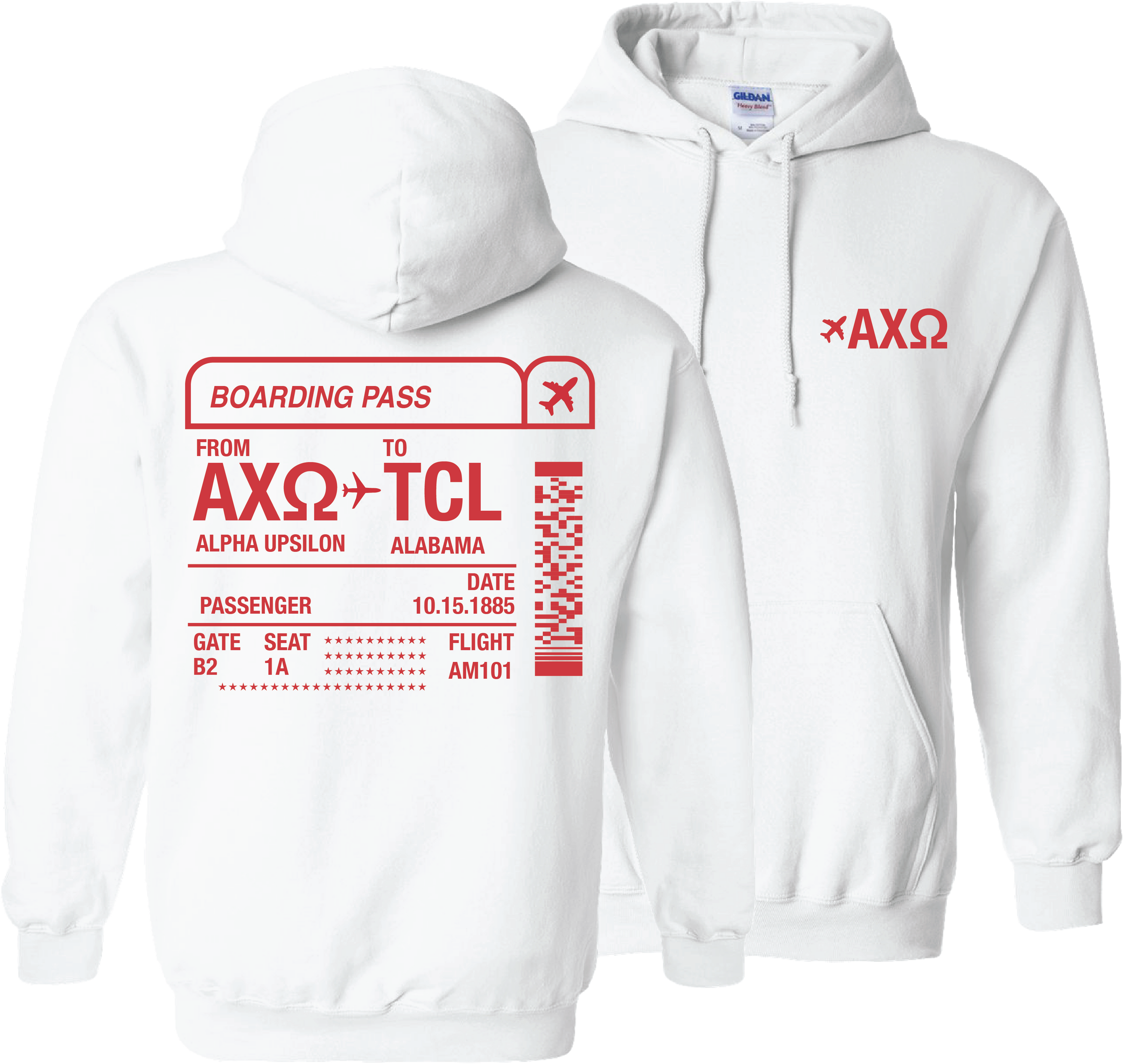 WS - Boarding Pass Hoodie $27.50 / $55