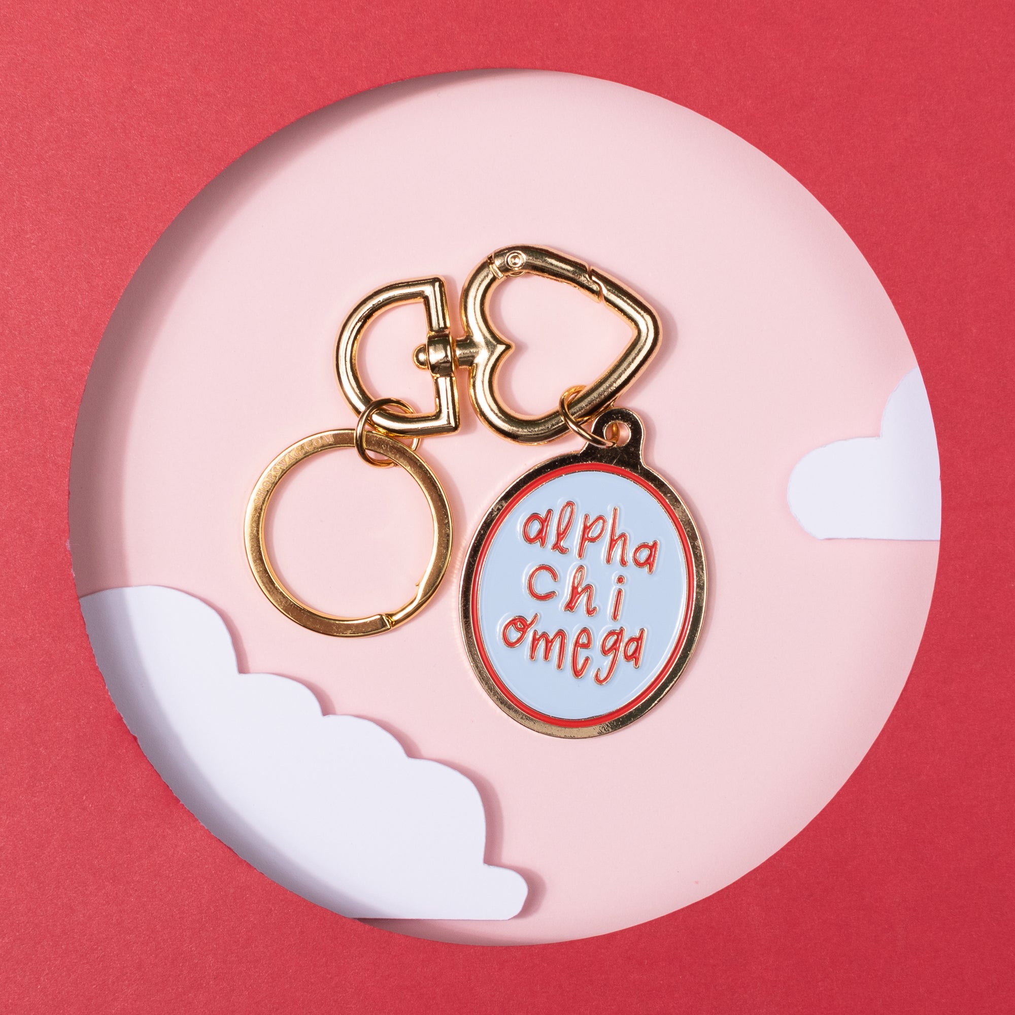 Sorority Travel Enamel Keychain