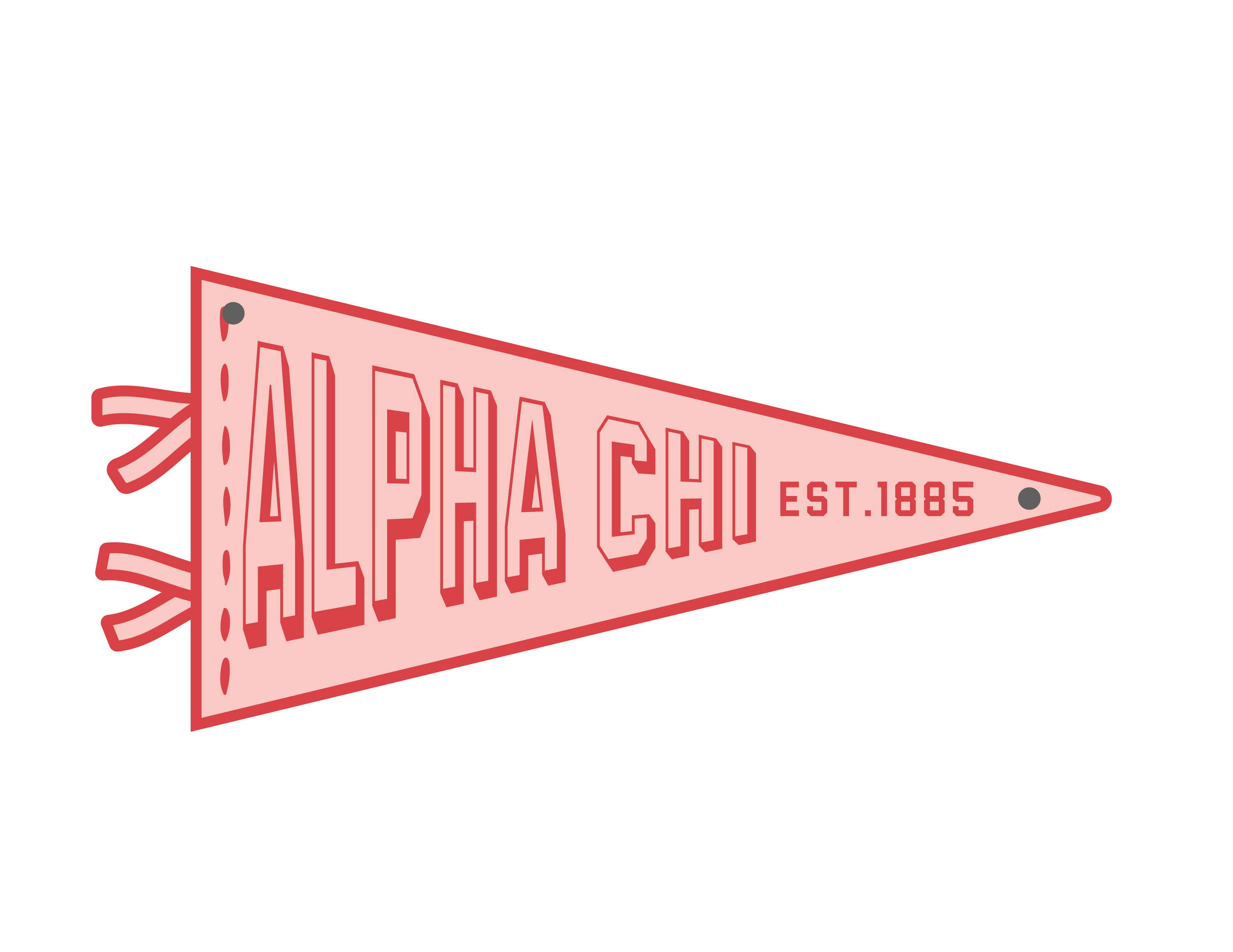 Sorority Acrylic Pennant Flag Door Hangers
