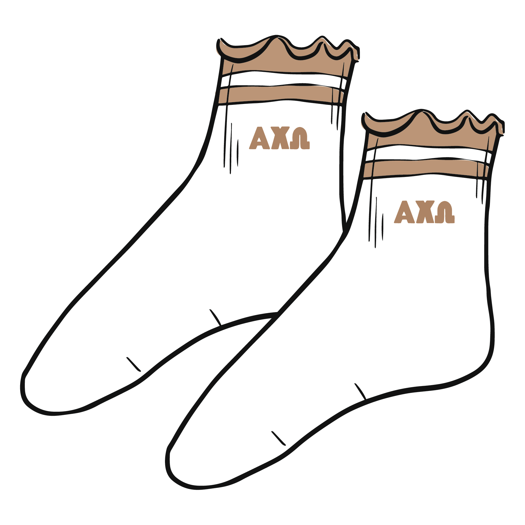 Sorority Lettuce Edge Socks