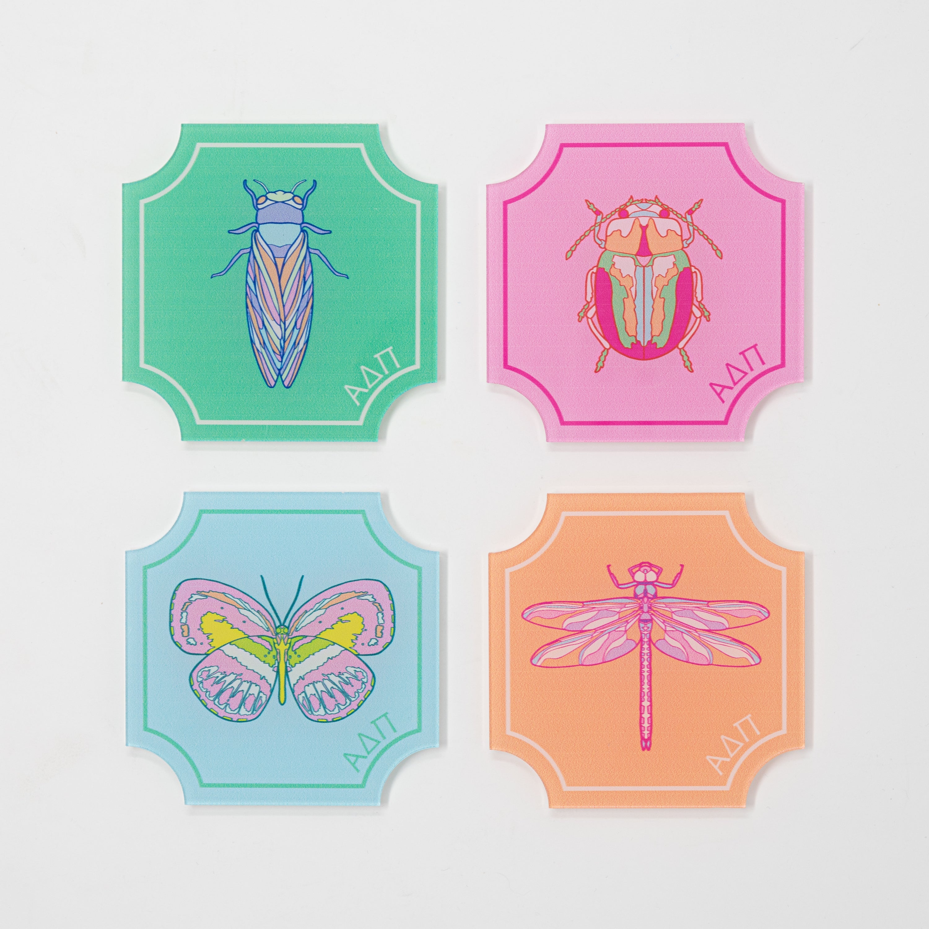 Sorority Flutter Acrylic Coasters
