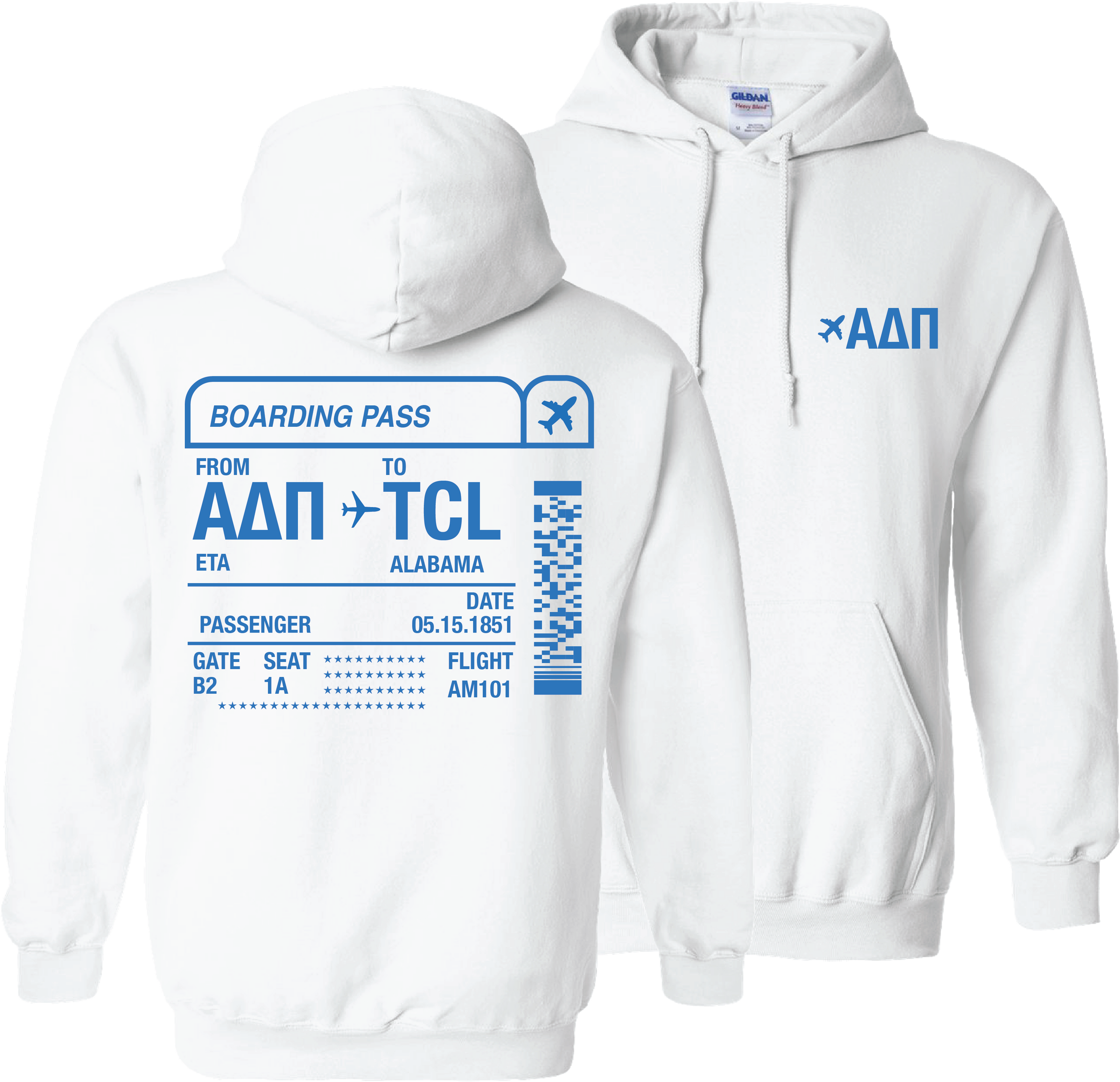 WS - Boarding Pass Hoodie $27.50 / $55