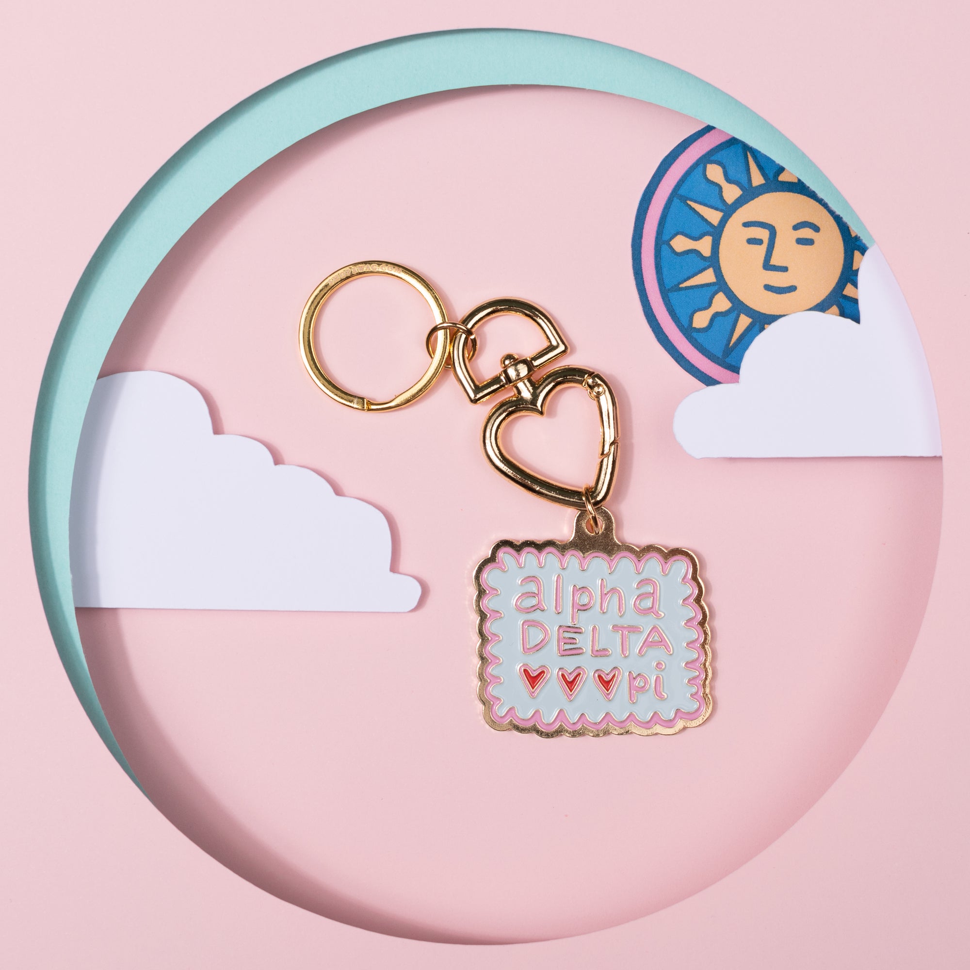 Sorority Travel Enamel Keychain