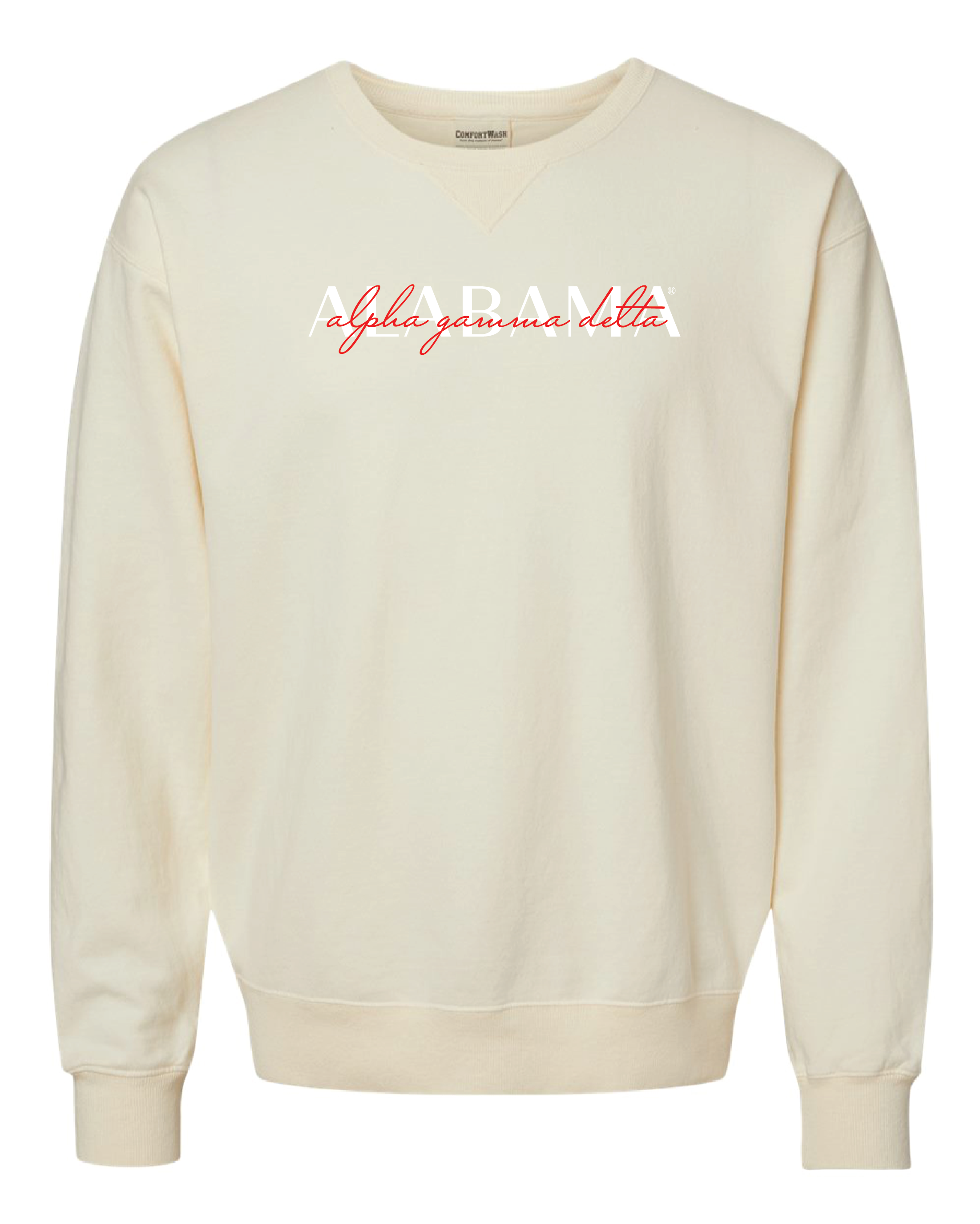 Alpha Gam Double Embroidery Crewneck