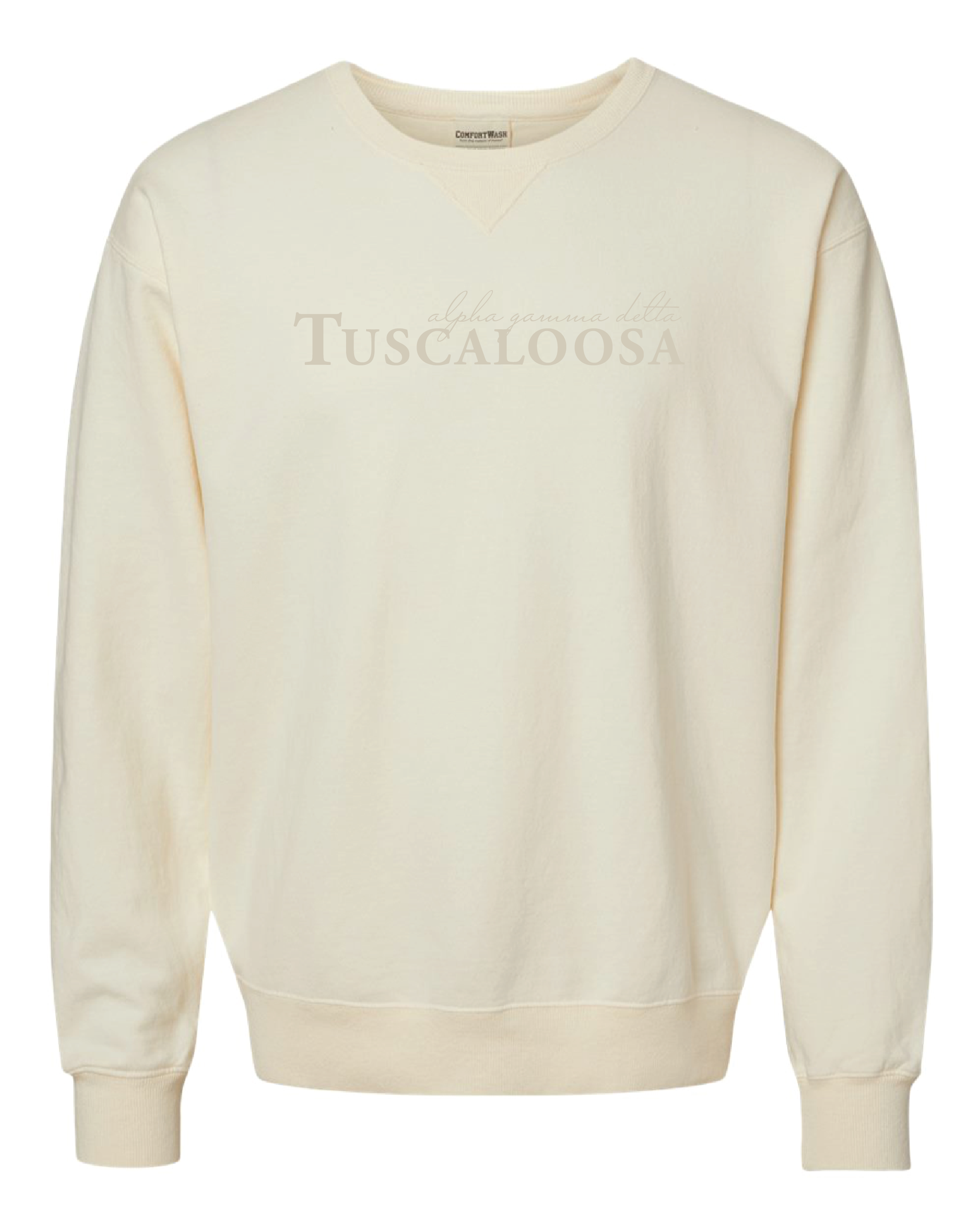 Alpha Gam Tuscaloosa Tonal Embroidered Crewneck