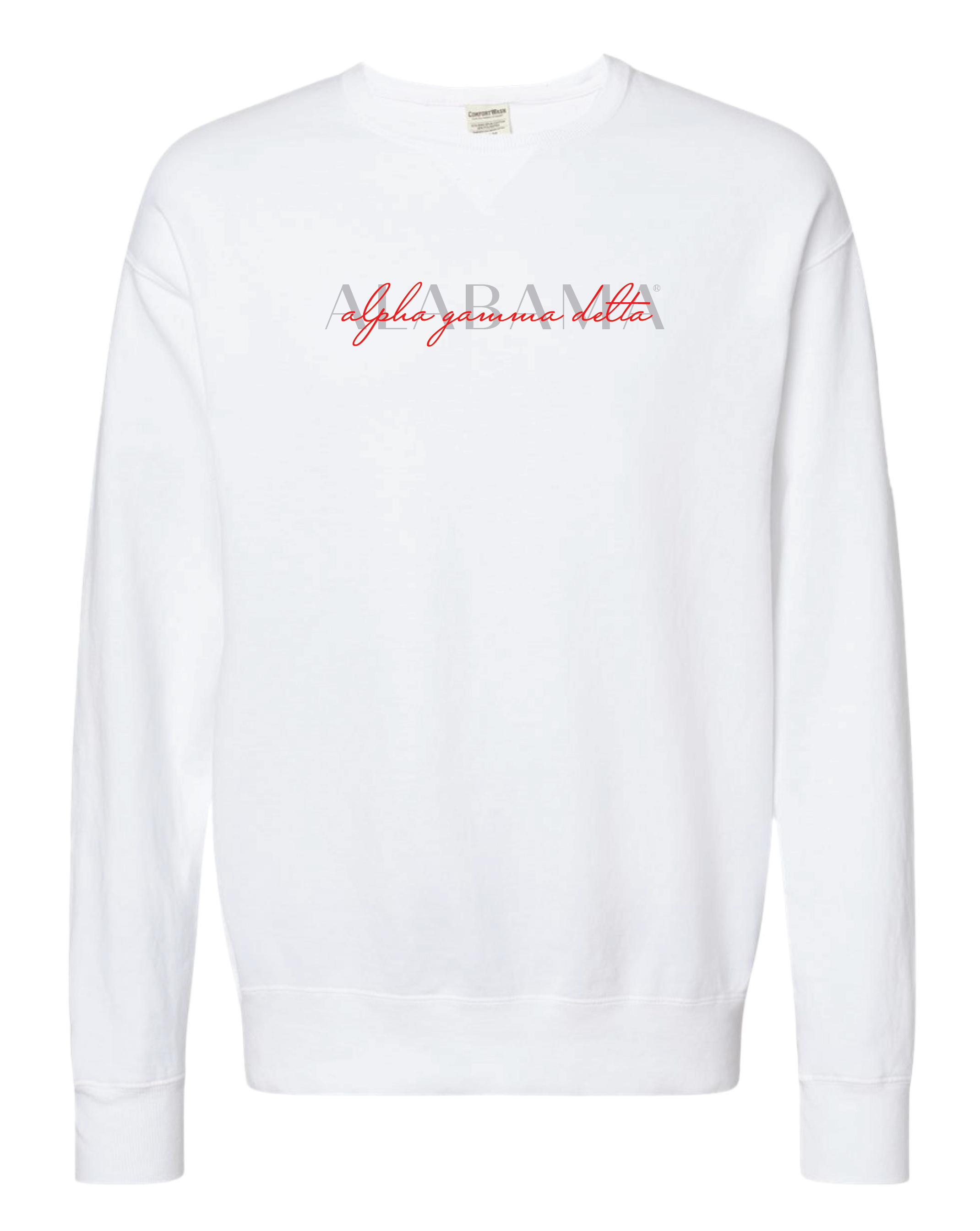 Alpha Gam Double Embroidery Crewneck