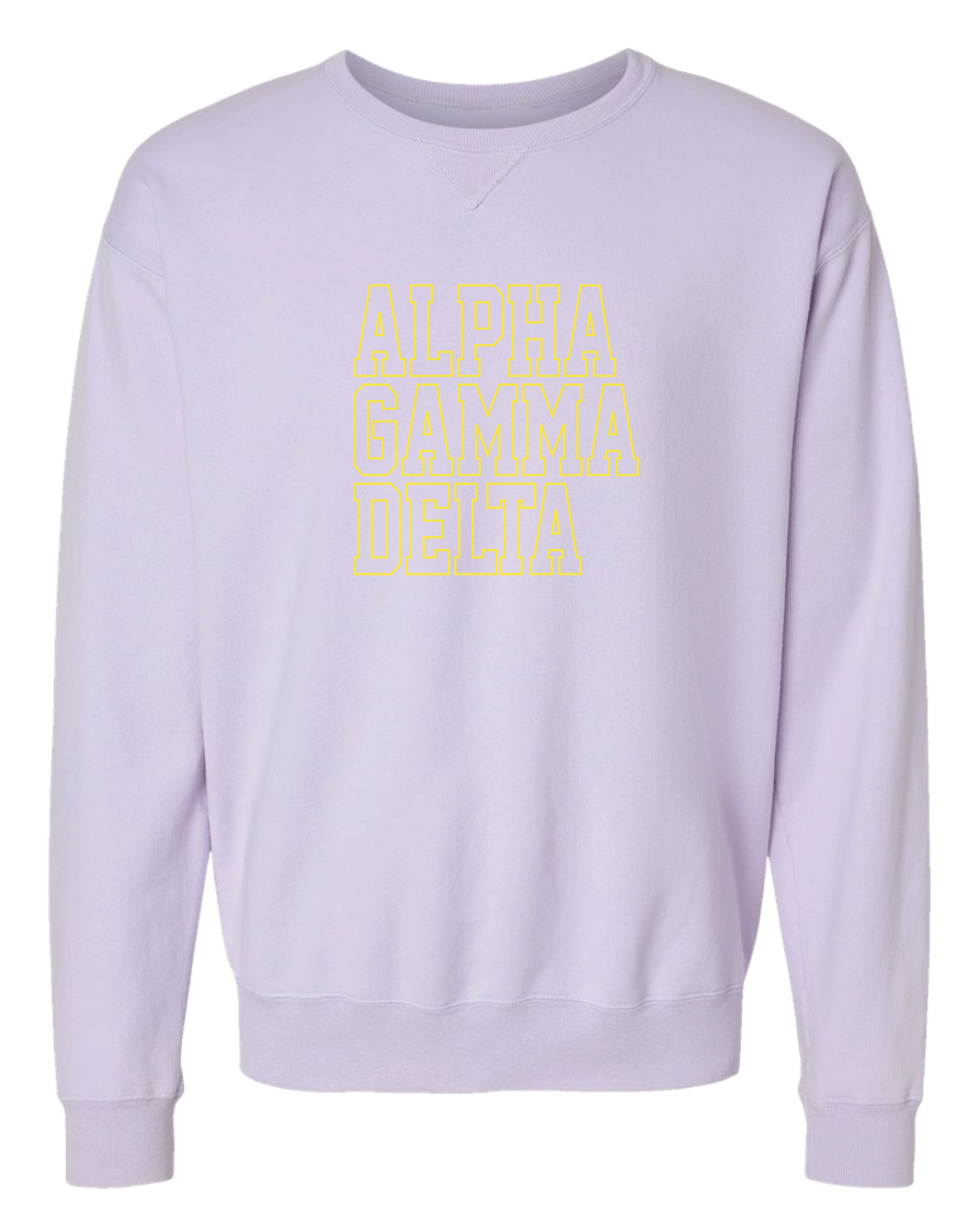 Alpha Gam Block Letter Embroidered Crewneck