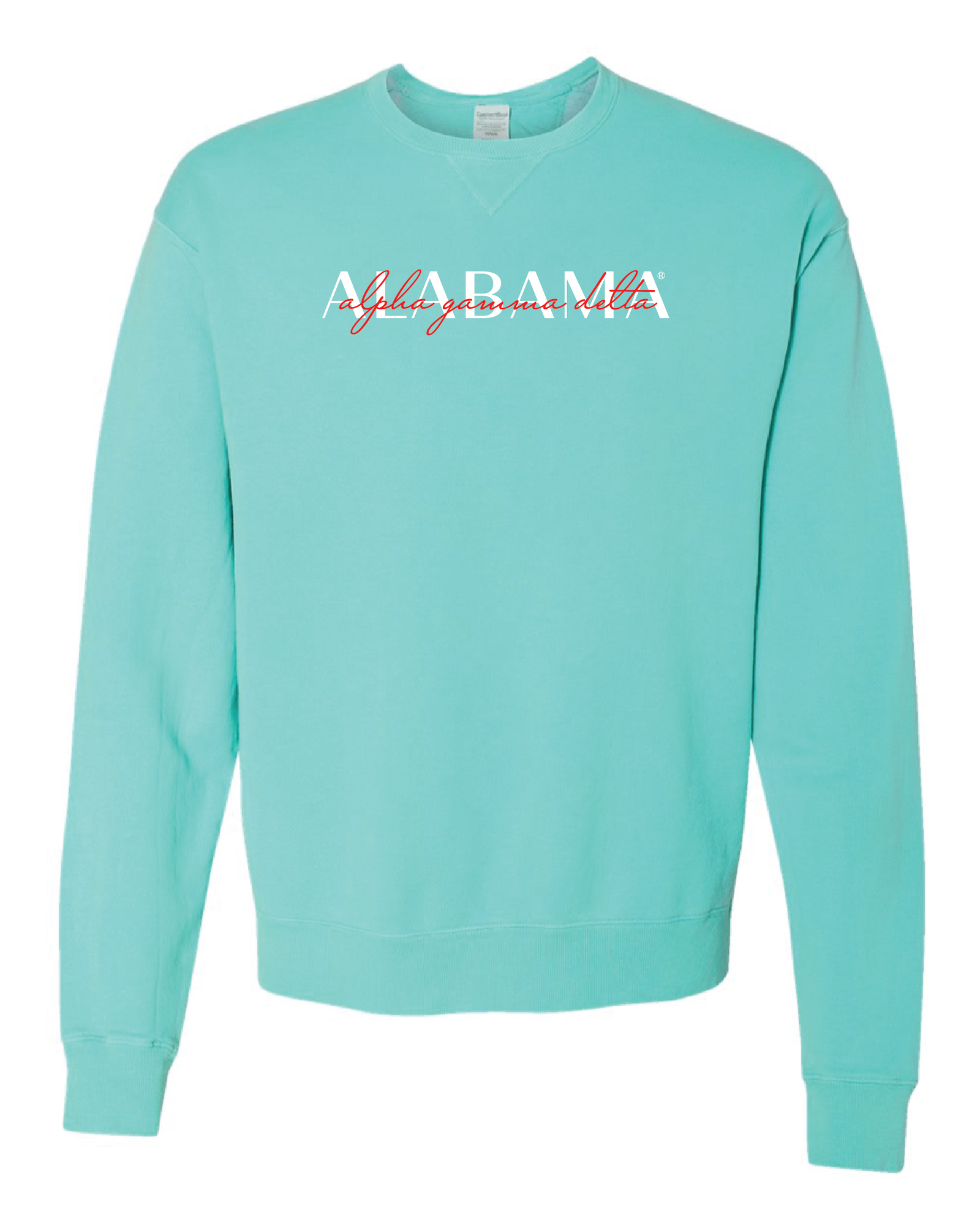 Alpha Gam Double Embroidery Crewneck