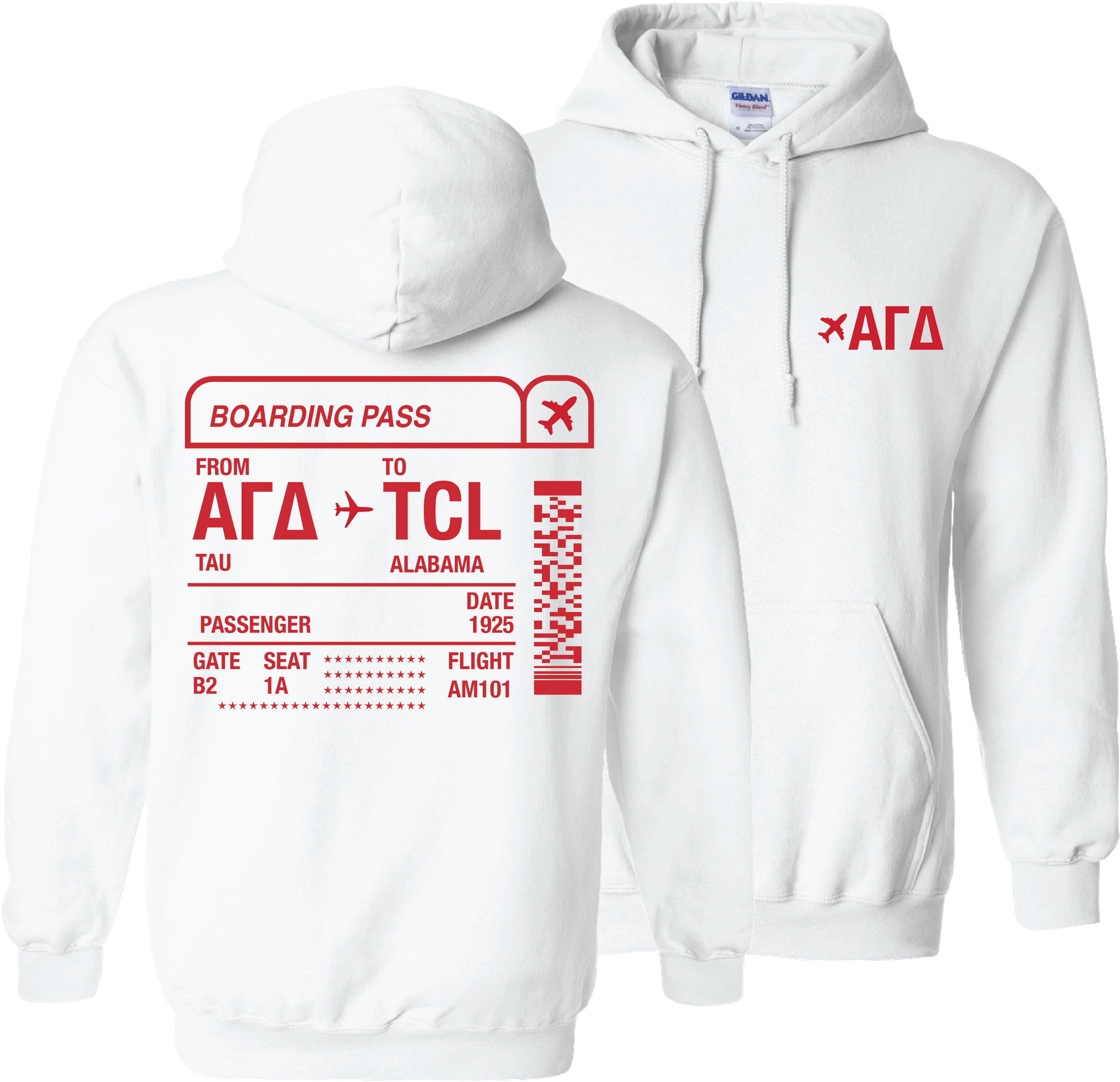 WS - Boarding Pass Hoodie $27.50 / $55