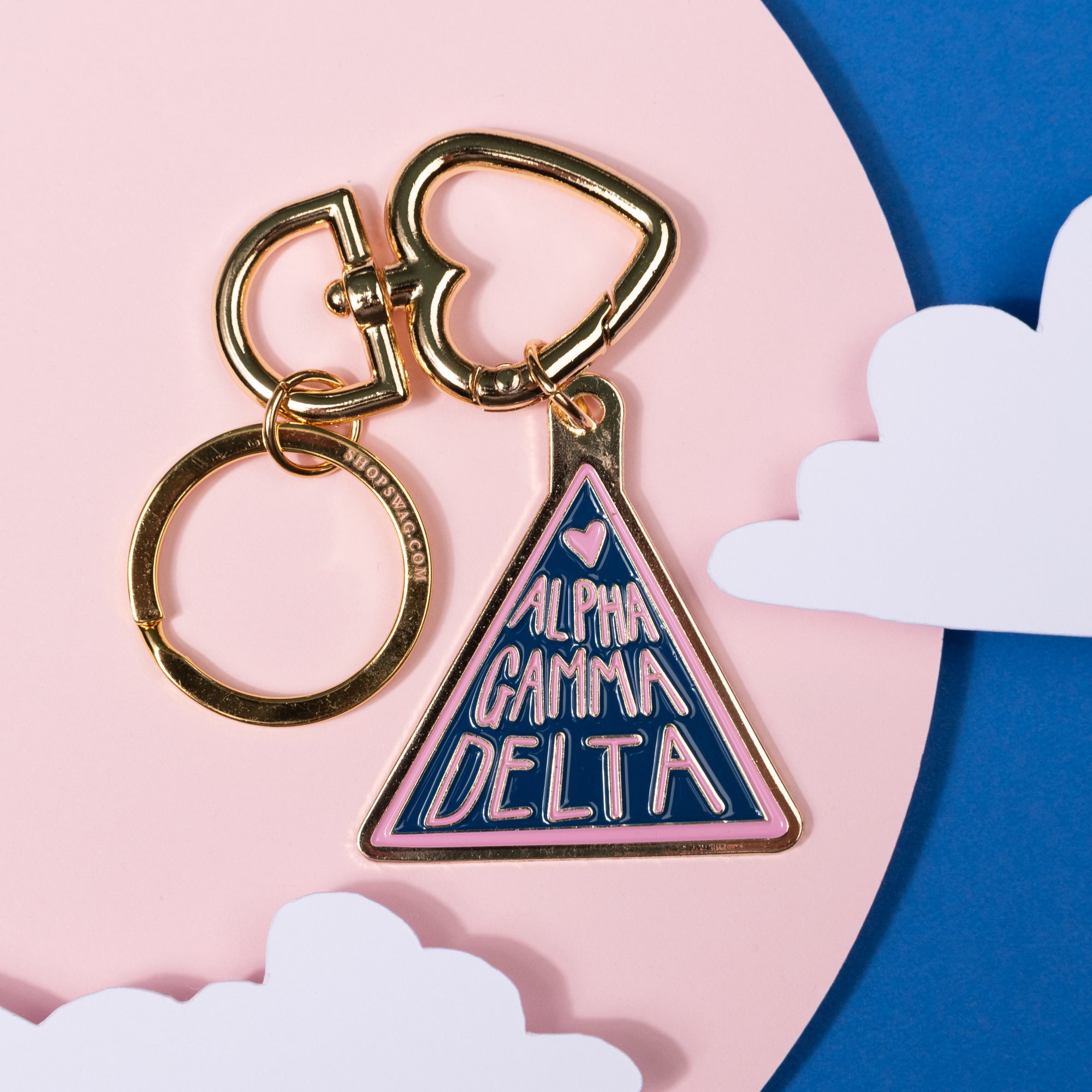 Sorority Travel Enamel Keychain