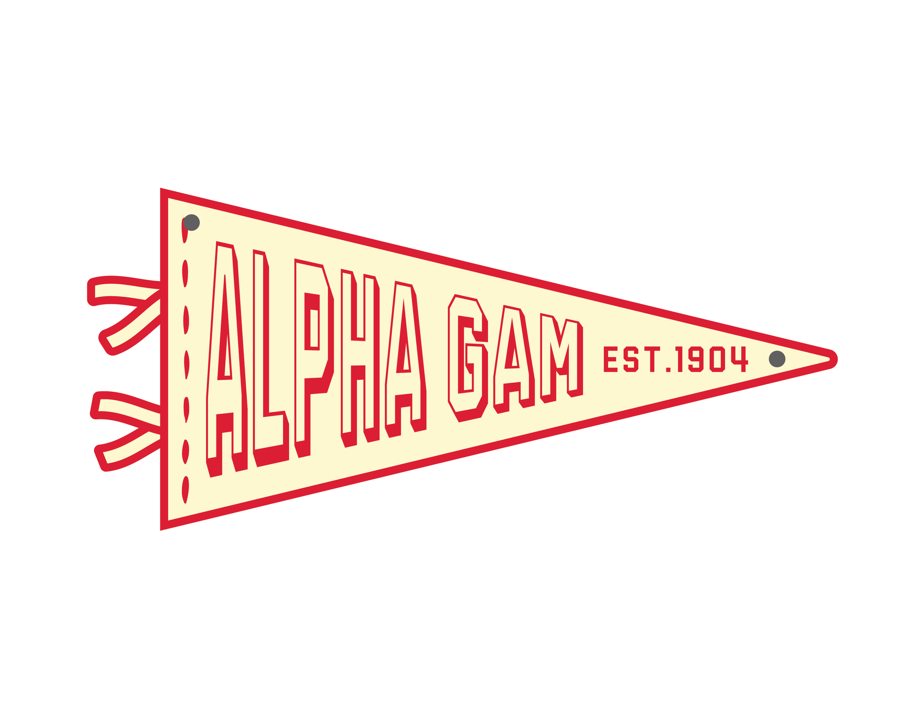 Sorority Acrylic Pennant Flag Door Hangers