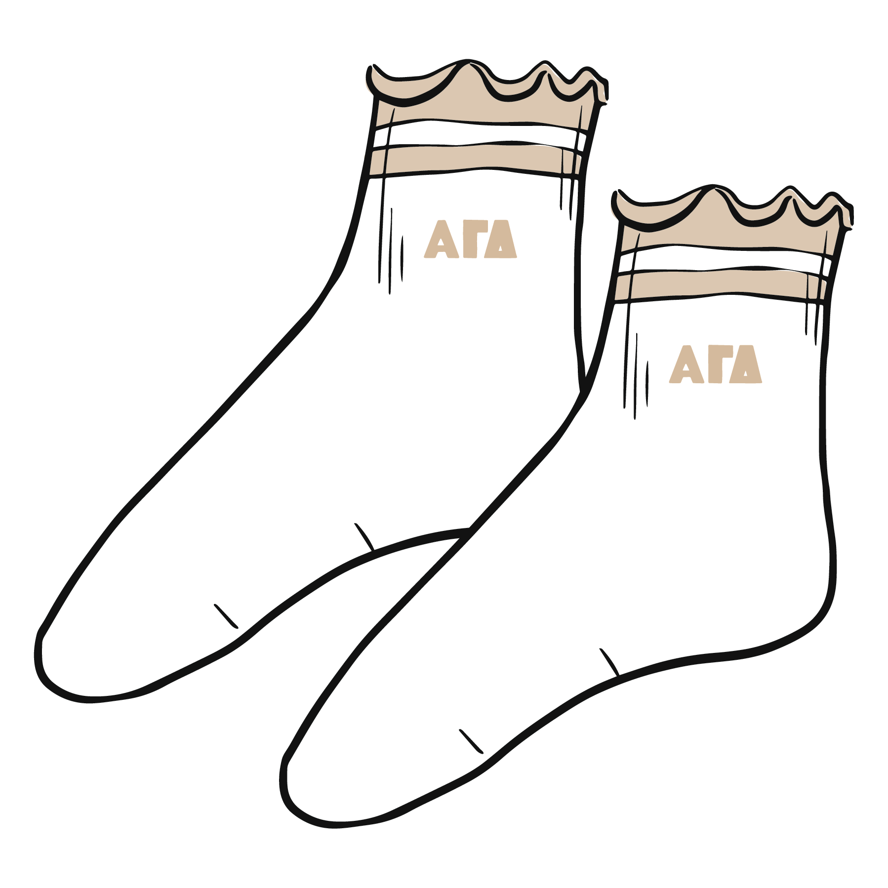Sorority Lettuce Edge Socks