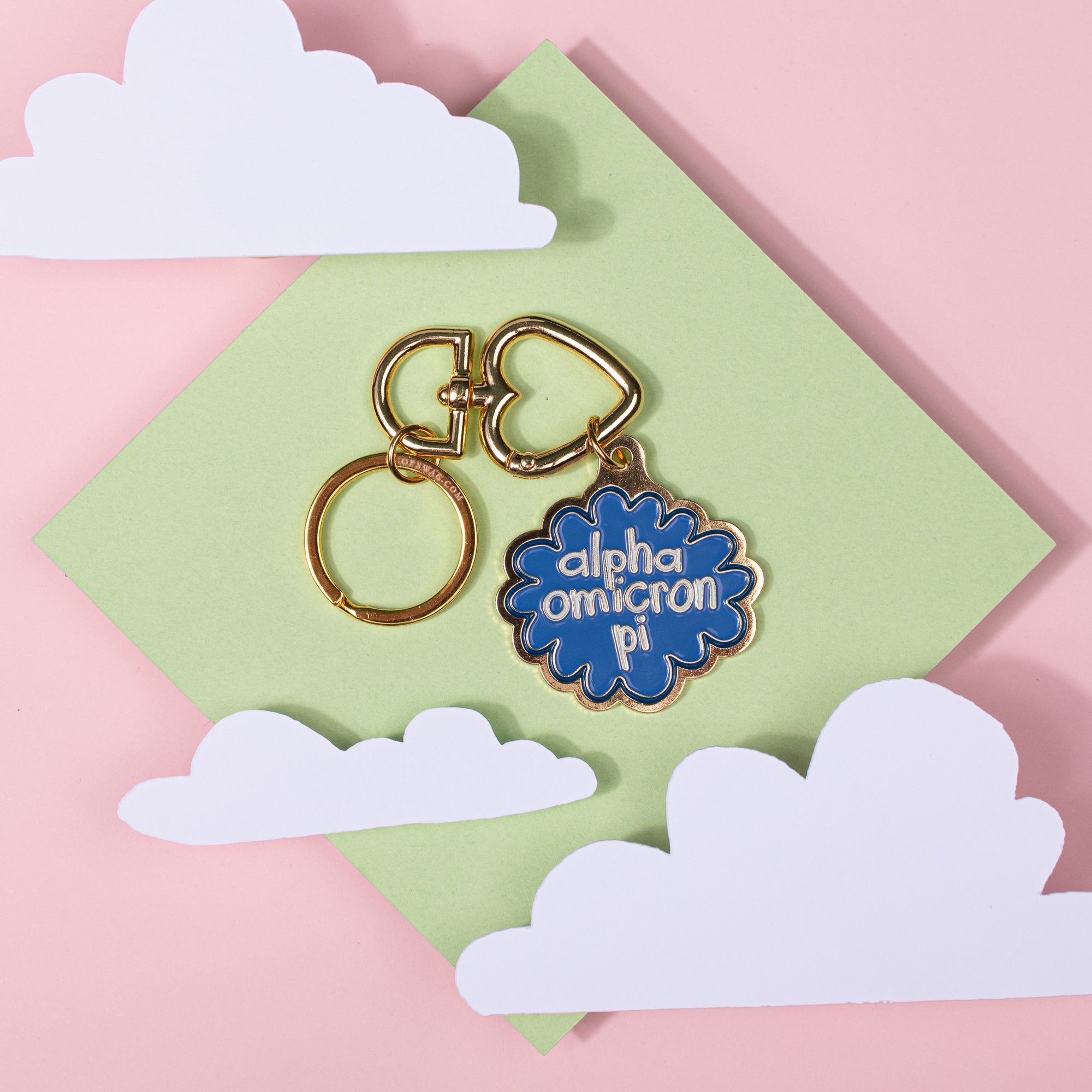 Sorority Travel Enamel Keychain