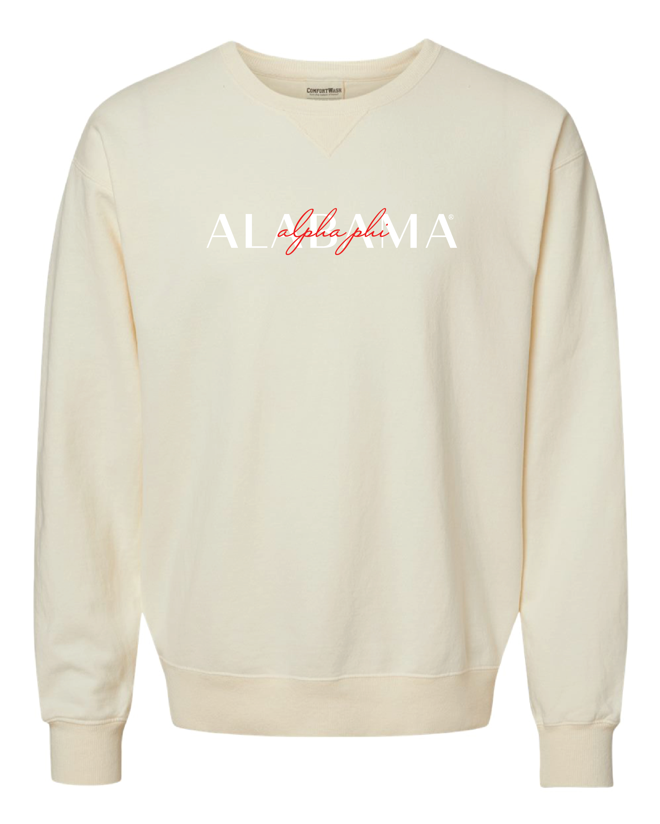 Alpha Phi Double Embroidery Crewneck