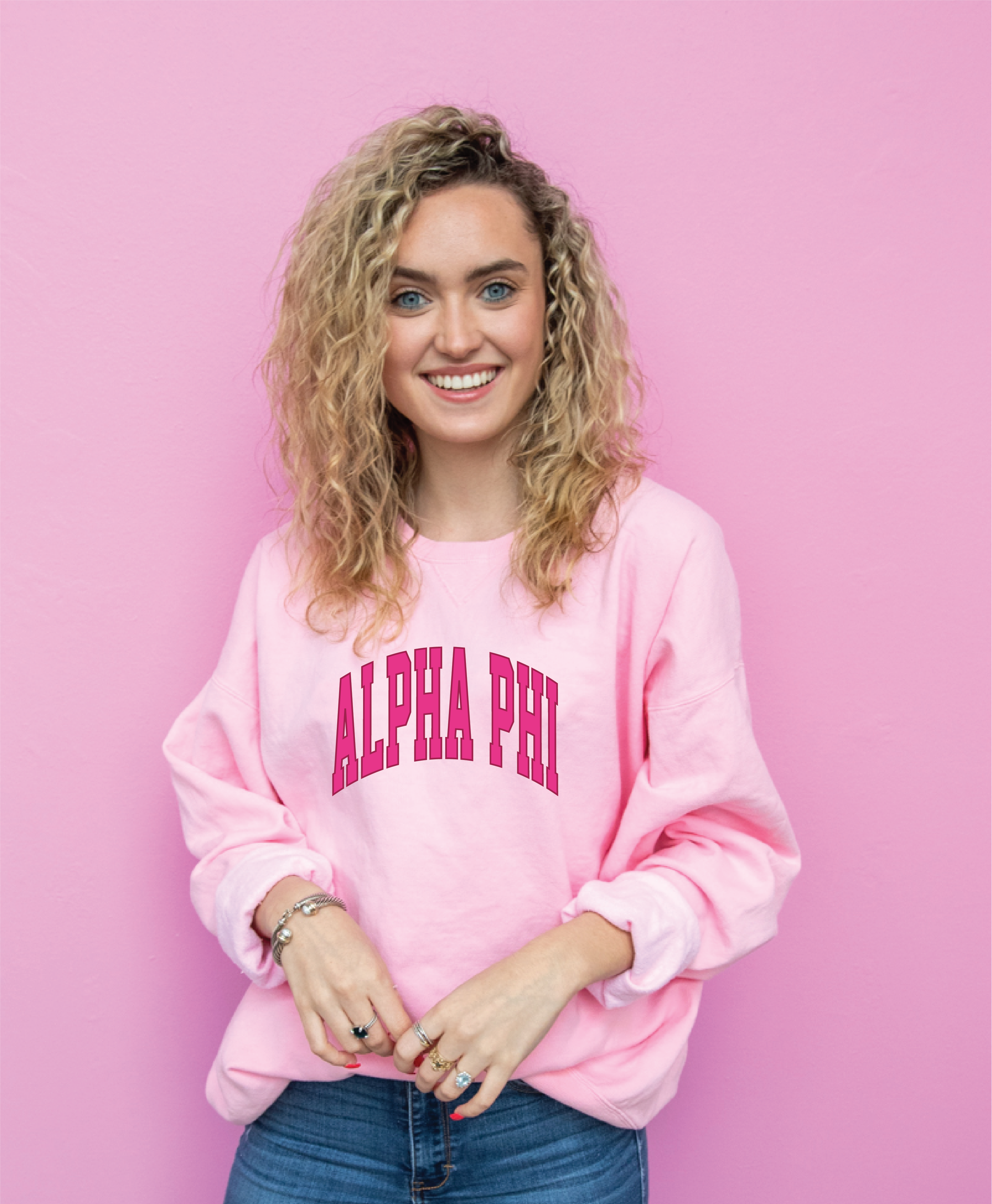 Alpha Phi Varsity Letters Crewneck