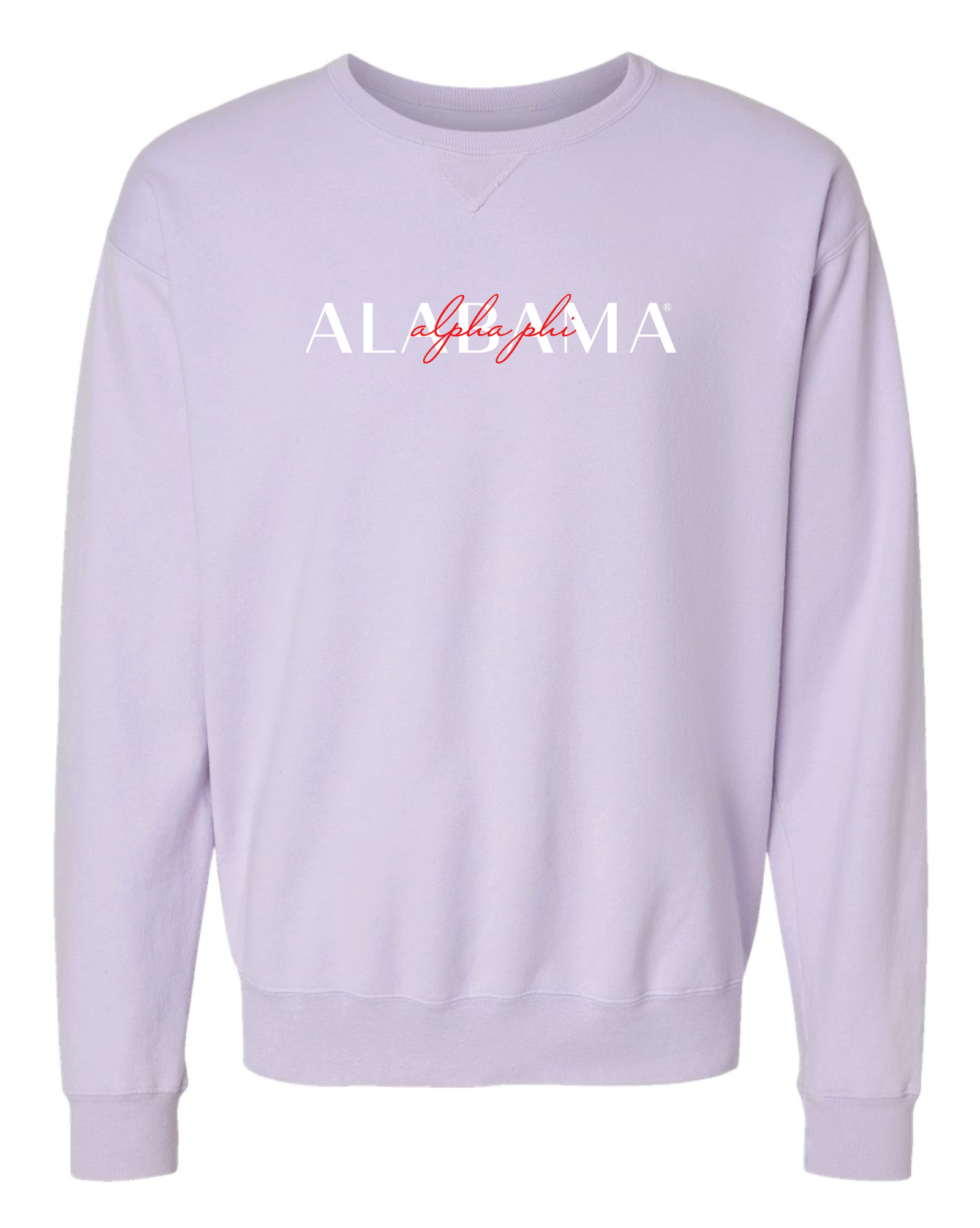 Alpha Phi Double Embroidery Crewneck