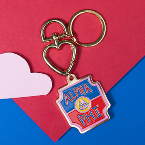 Sorority Travel Enamel Keychain