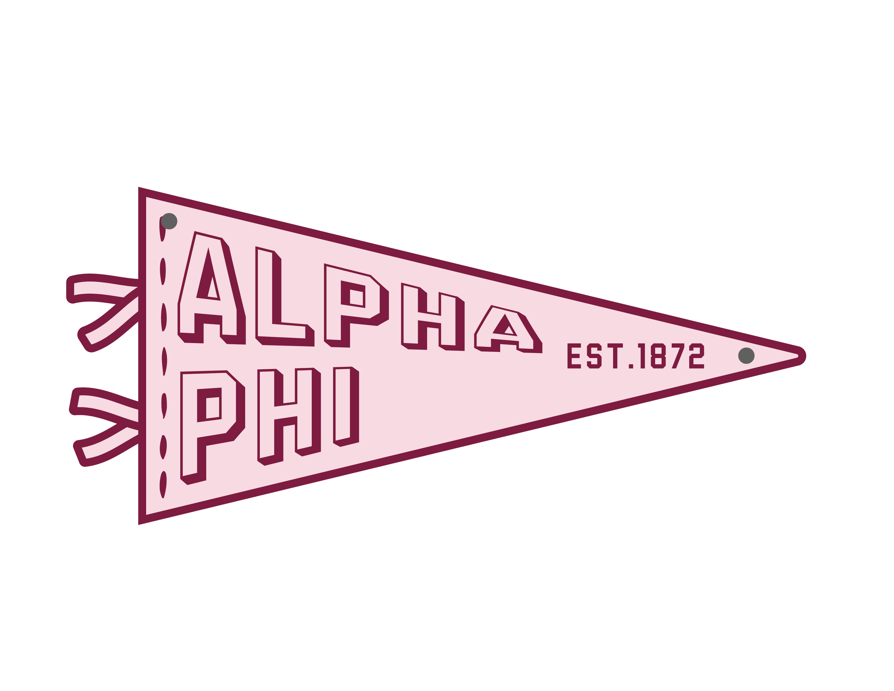 Sorority Acrylic Pennant Flag Door Hangers