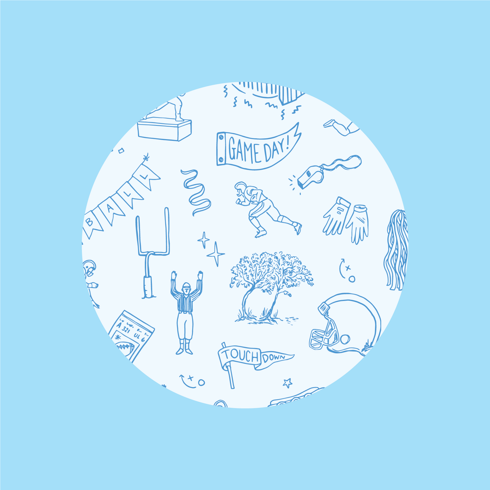 WS - Carolina Blue Sports Toile Set of 4 coasters (min qty of 3 sets) $20 / $40 per set