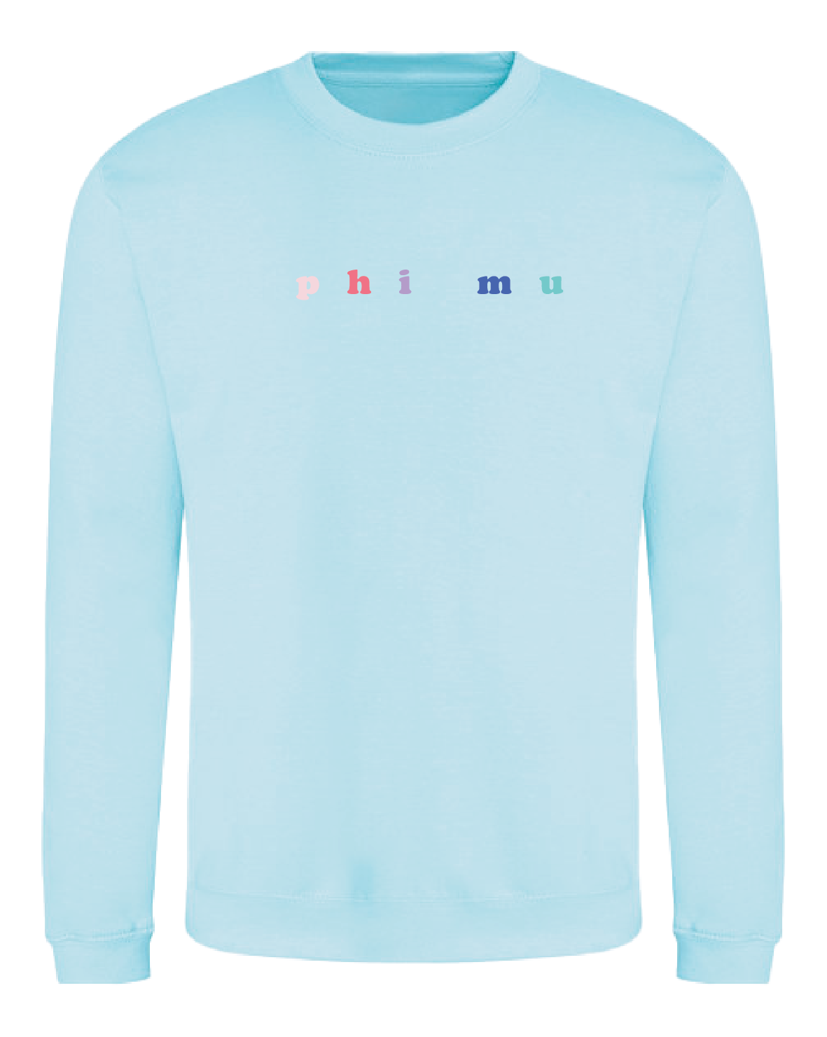 WS -Phi Mu Bubble Rnb Emb Crew (min qty 6) $28 / $65