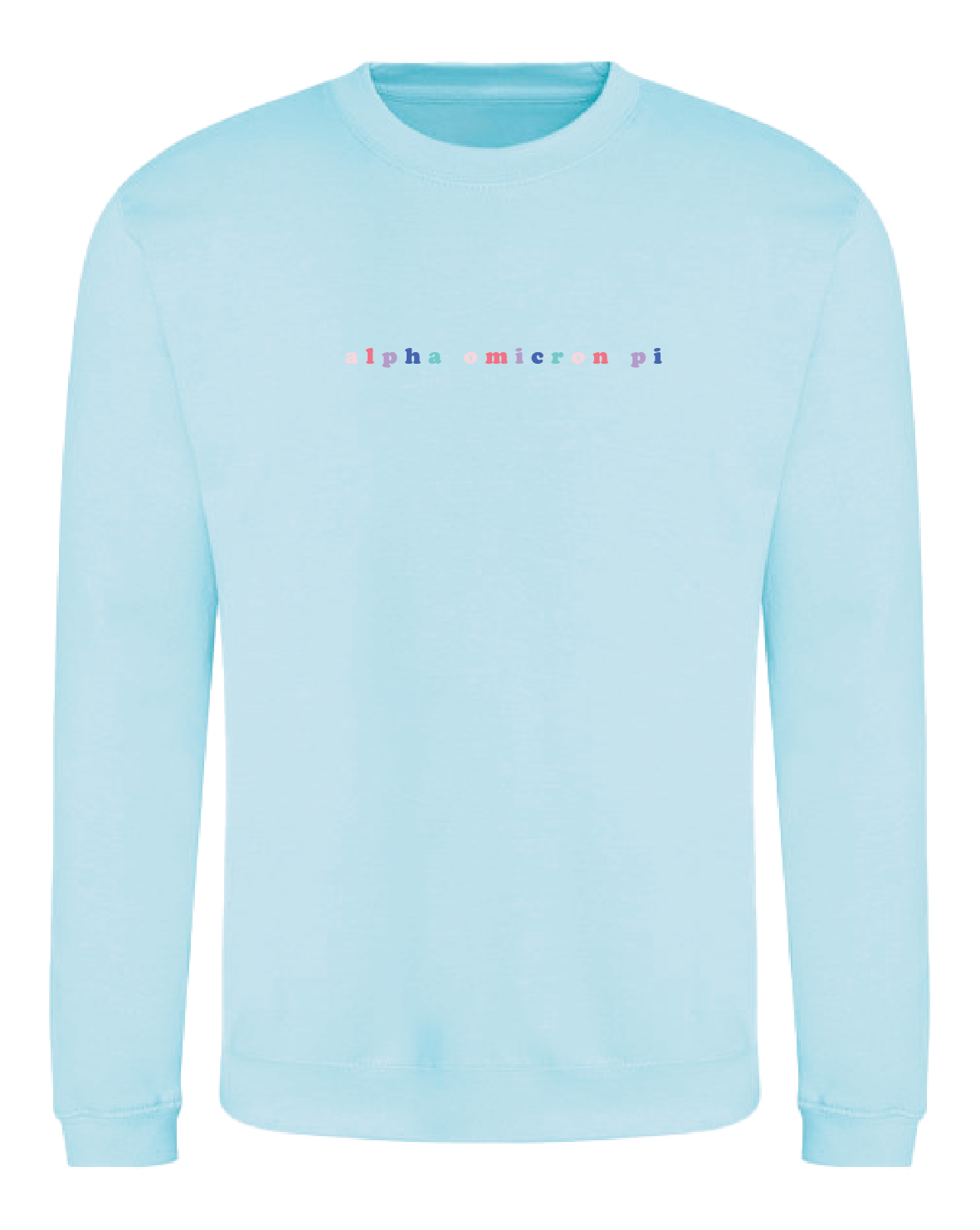 WS - Alpha Omicron Pi Bubble Rnb Emb Crew (min qty 6) $28 / $65