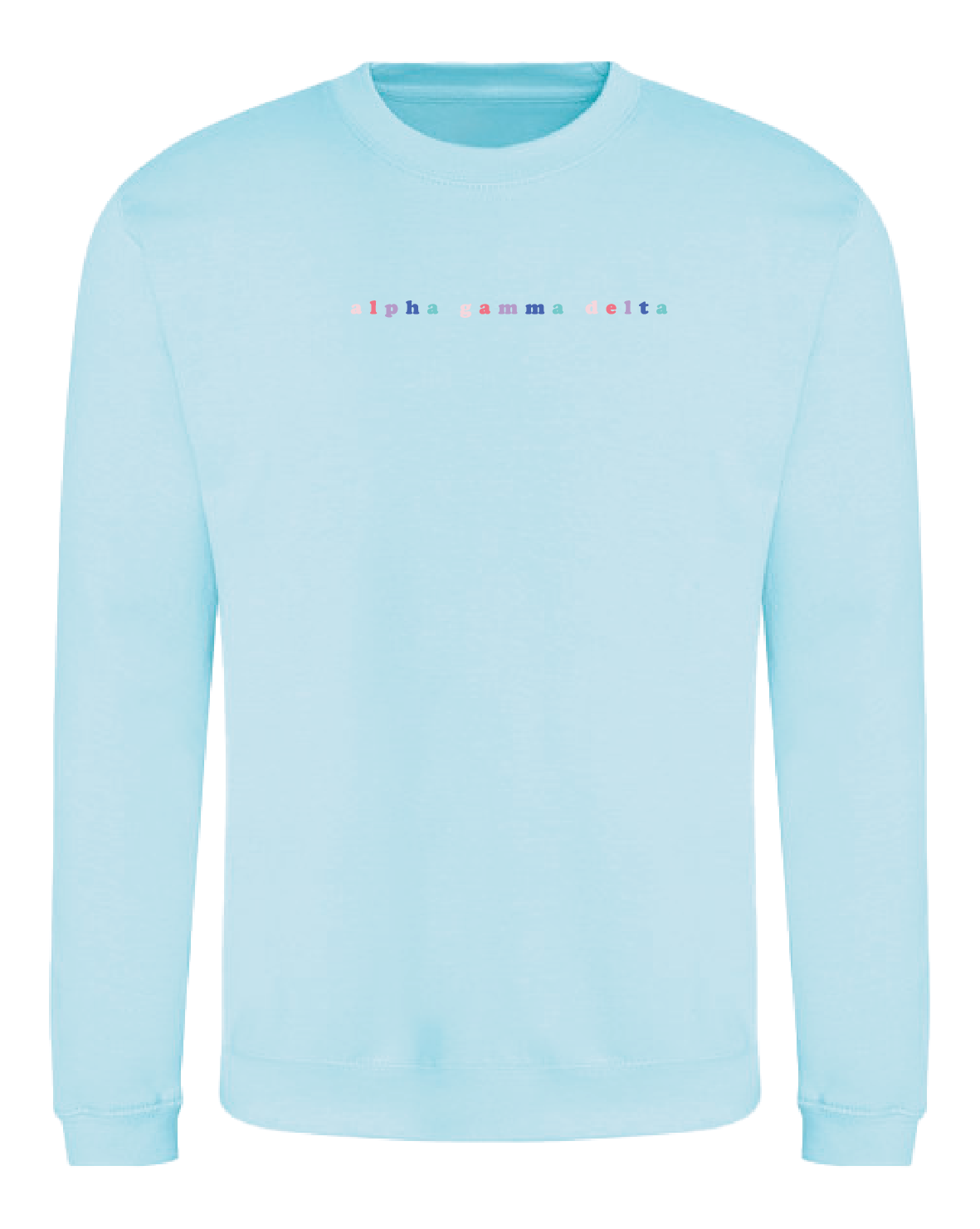 WS - Alpha Gamma Delta Bubble Rnb Emb Crew (min qty 6) $28 / $65