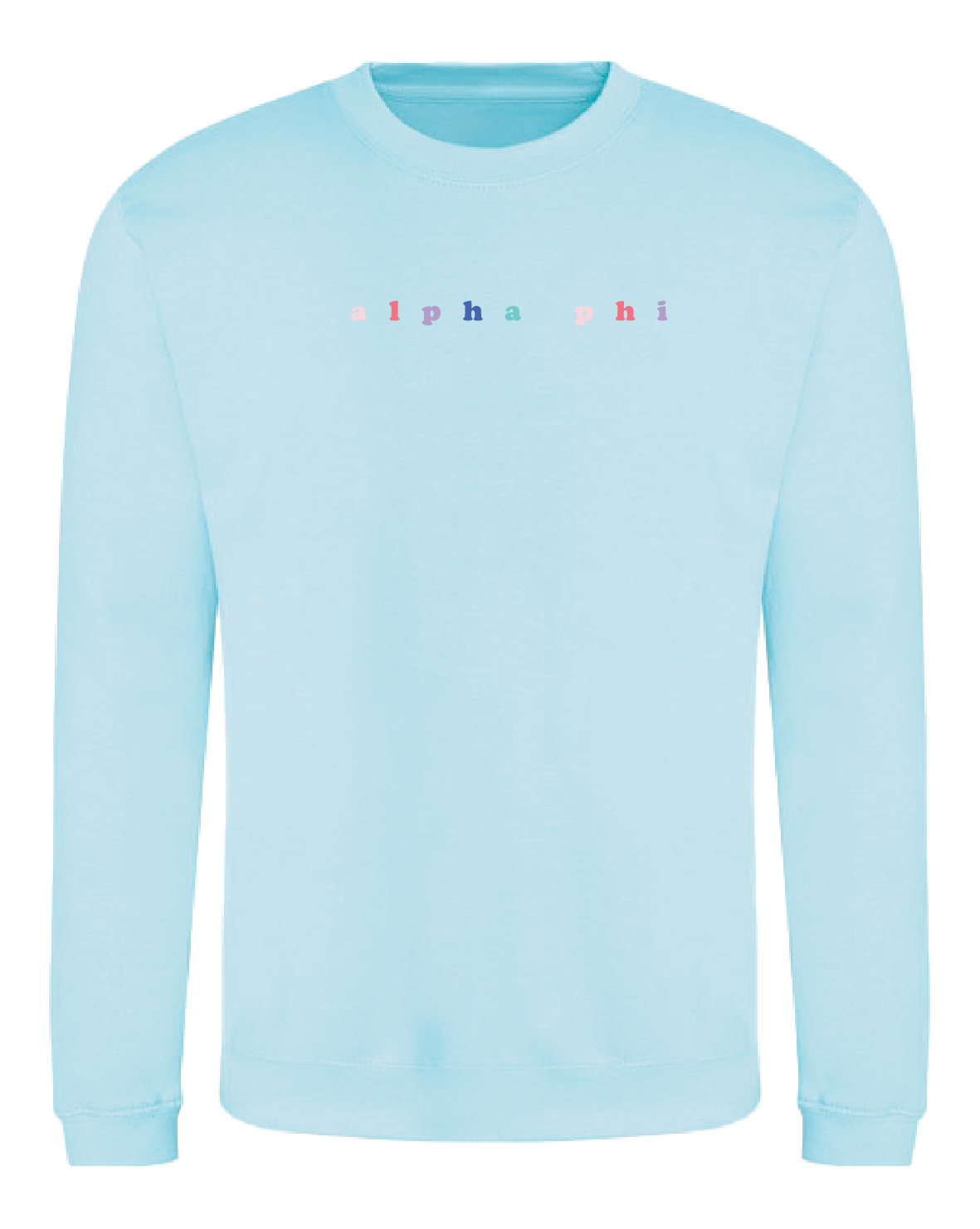 WS - Alpha Phi Bubble Rnb Emb Crew (min qty 6) $28 / $65