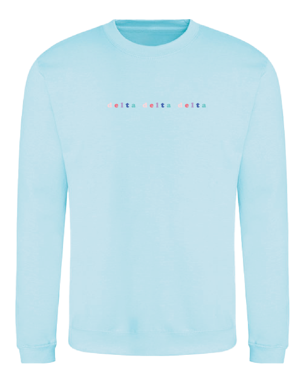 WS - Delta Delta Delta Bubble Rnb Emb Crew (min qty 6) $28 / $65