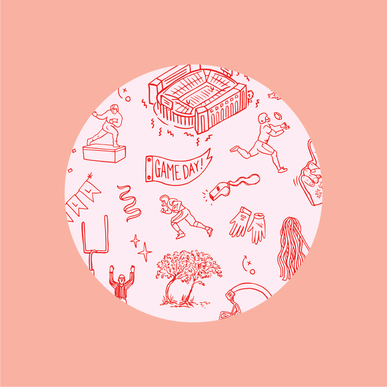 WS - Red Sports Toile Set of 4 coasters (min qty of 3 sets) $20 / $40 per set