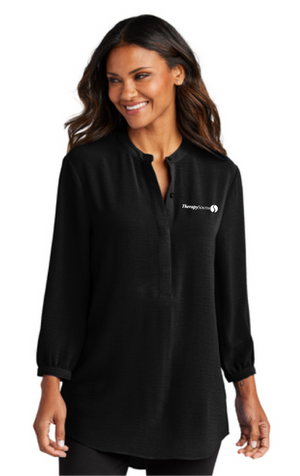 TherapySouth- Ladies 3/4-Sleeve Textured Crepe Tunic