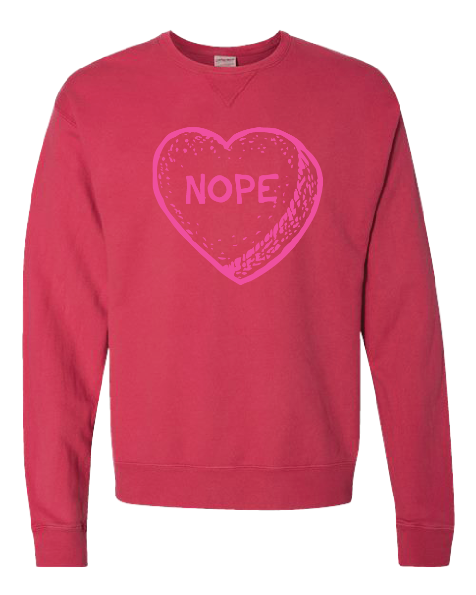 Candy Heart NOPE Crewneck