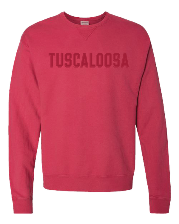 Block Letter Tuscaloosa Crewneck Swag.