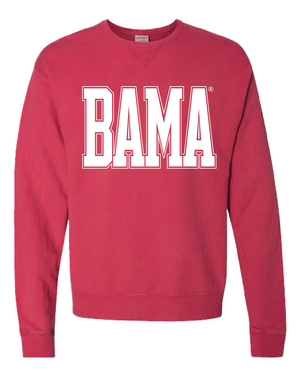 Huge White BAMA Varsity Crewneck