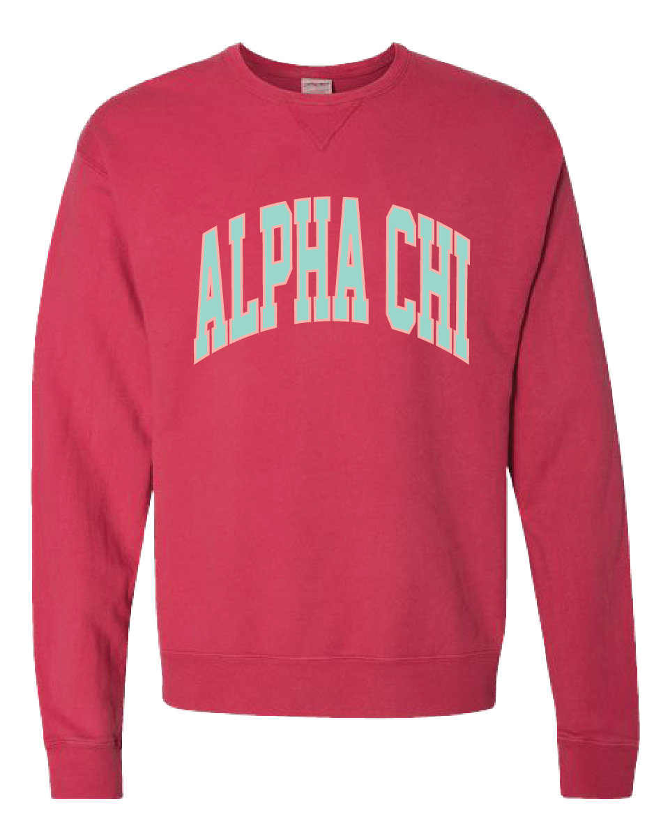 Alpha Chi Varsity Letters Crewneck
