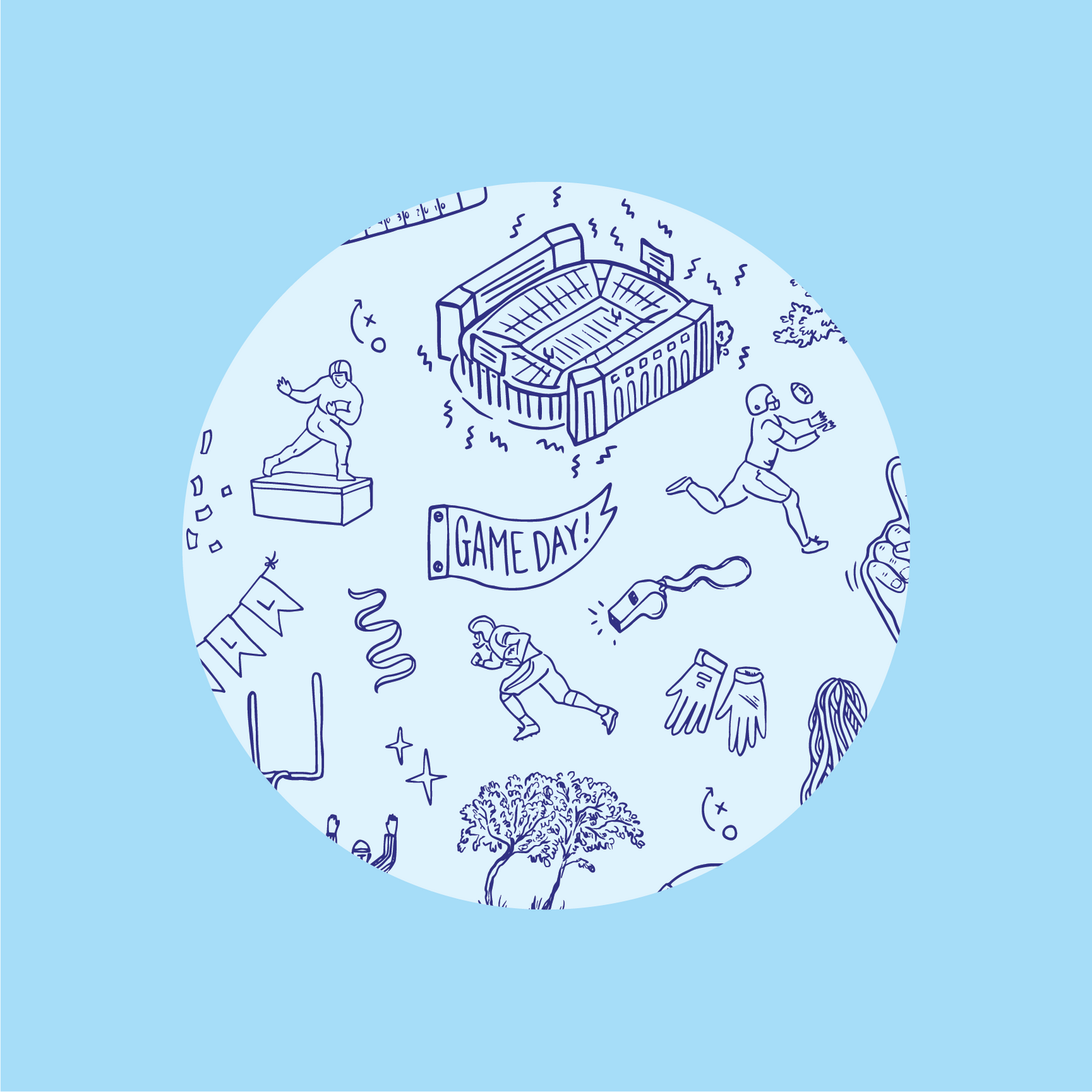 WS - Blue Sports Toile Set of 4 coasters (min qty of 3 sets) $20 / $40 per set