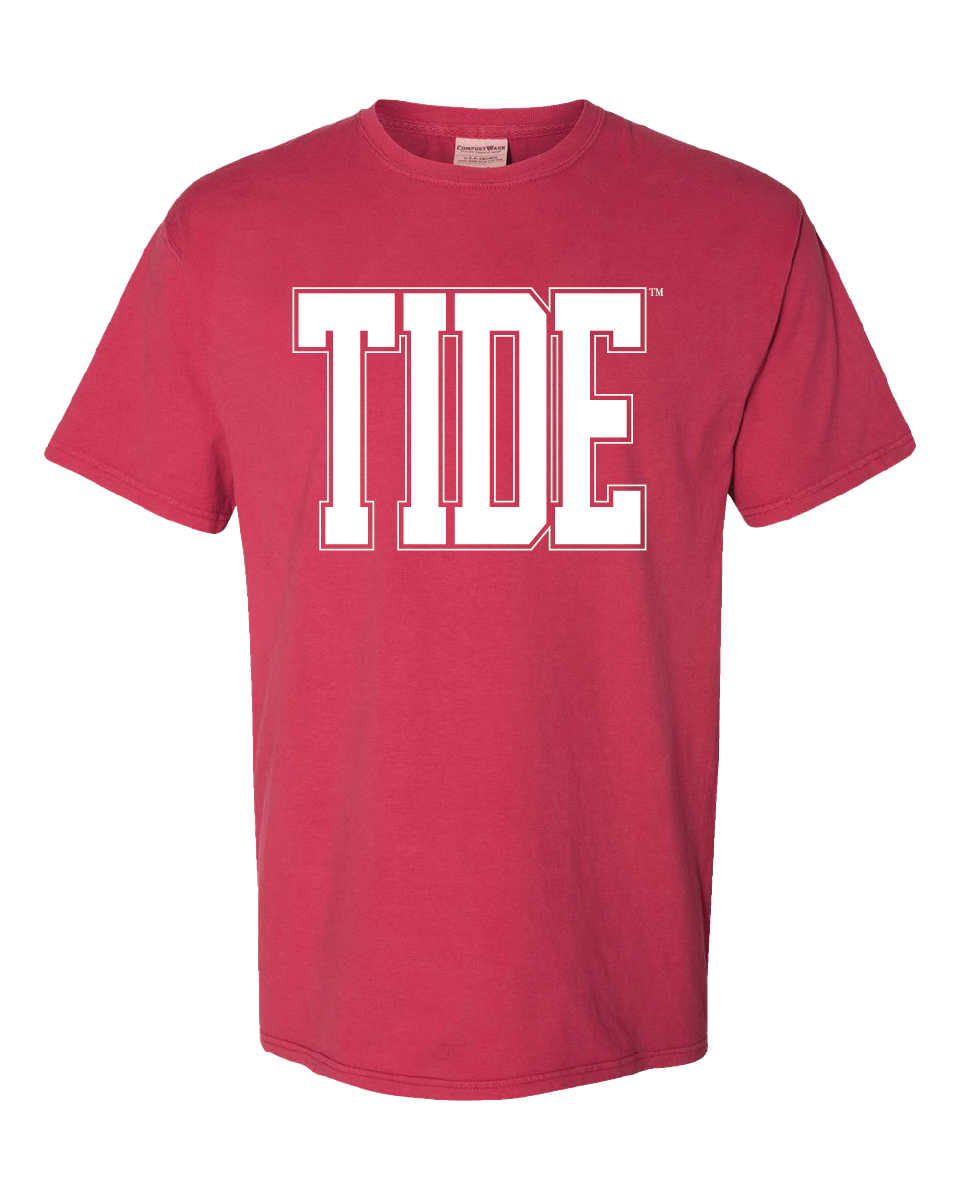 Huge White Tide Varsity Tee