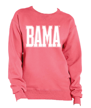 Huge White BAMA Varsity Crewneck