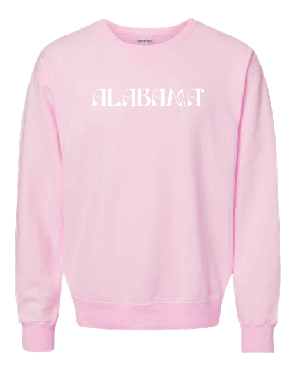 Alabama Groovy Crewneck- White