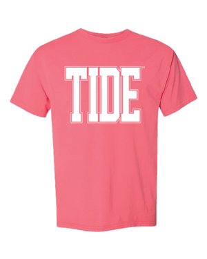 Huge White Tide Varsity Tee