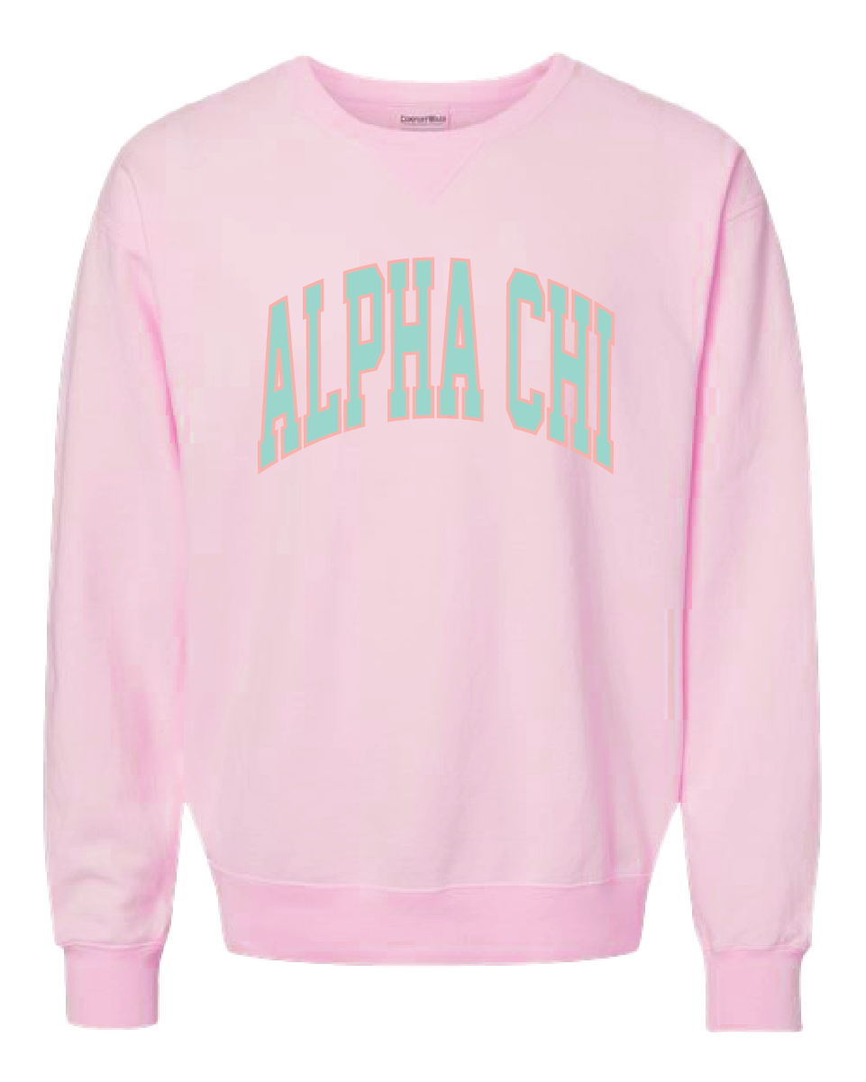 Alpha Chi Varsity Letters Crewneck