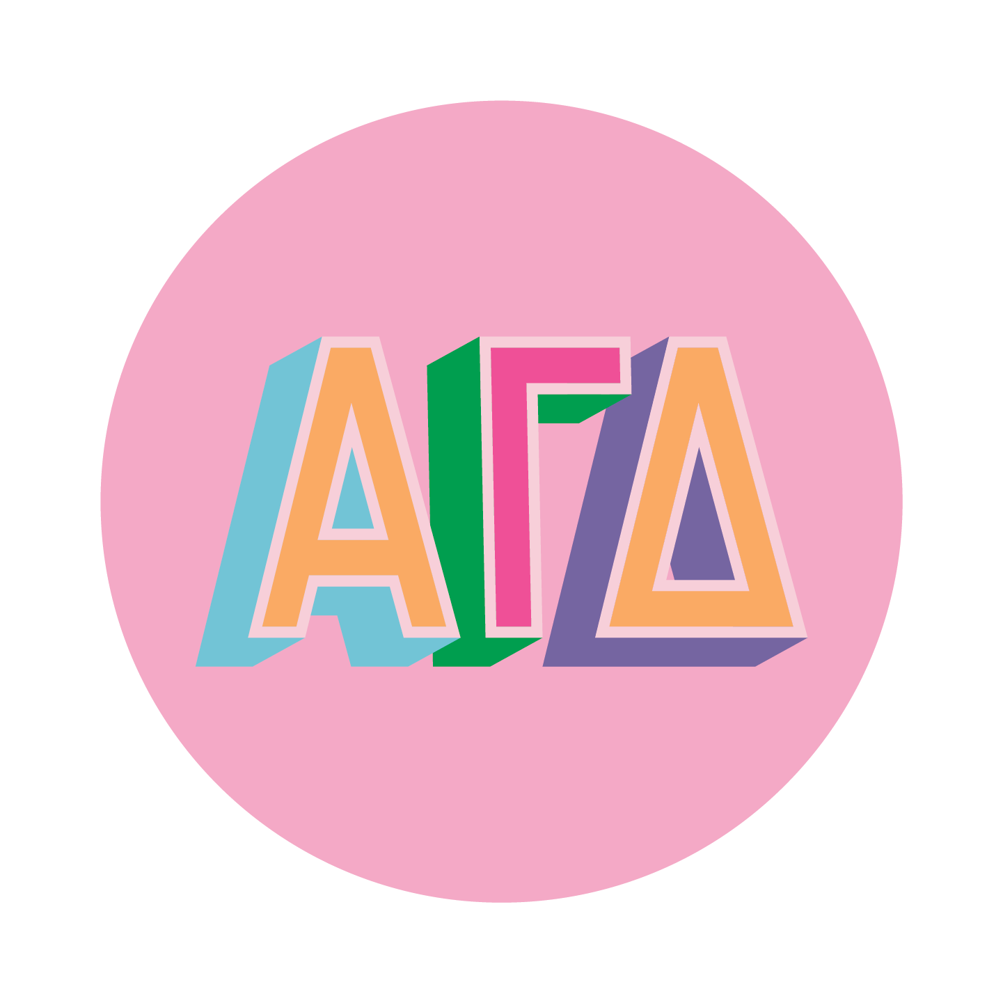 WS - sorority 3D block letter coasters  (SINGLES - SET OF 1) $5 / $10